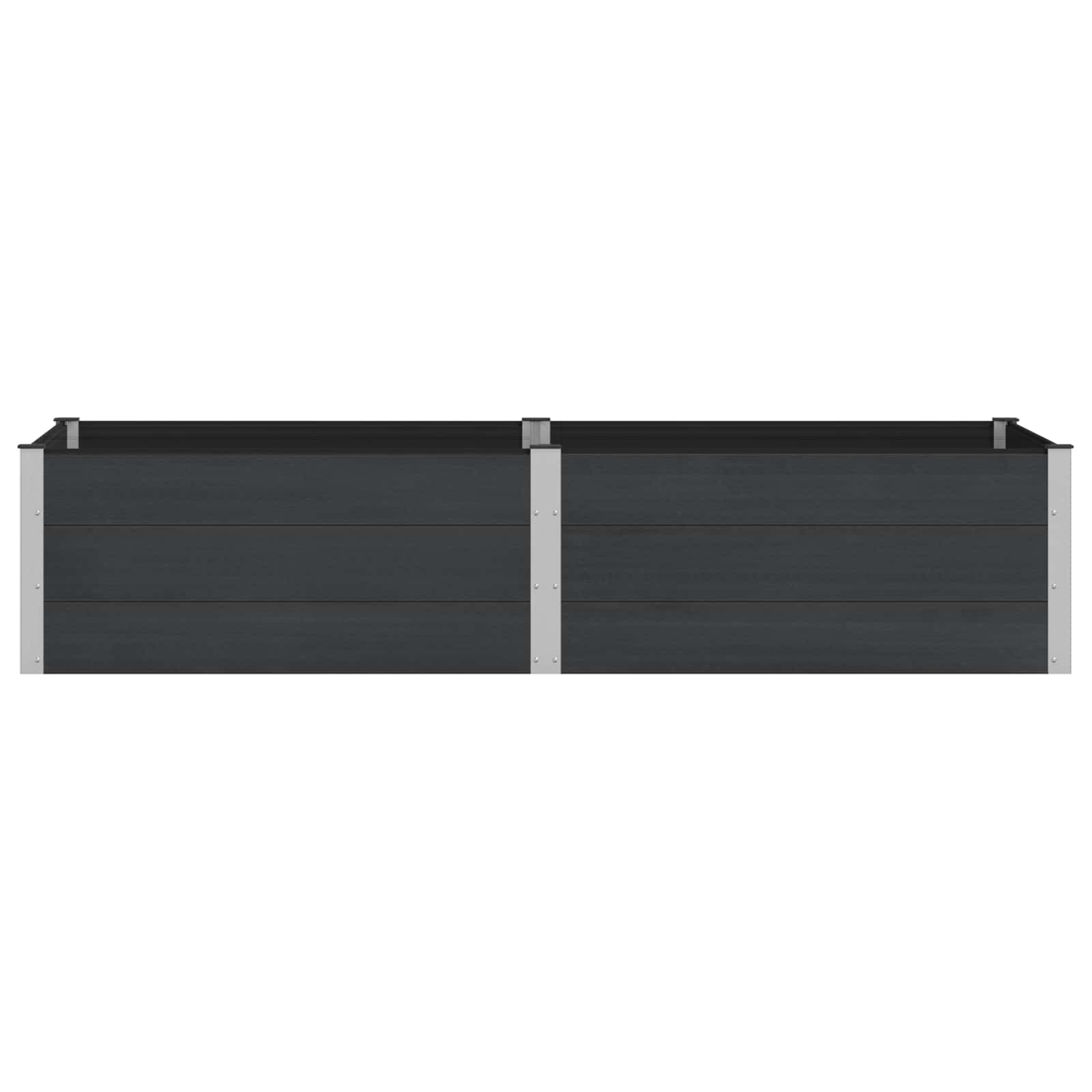 Povišena vrtna gredica Crna 250 x 100 x 54 cm