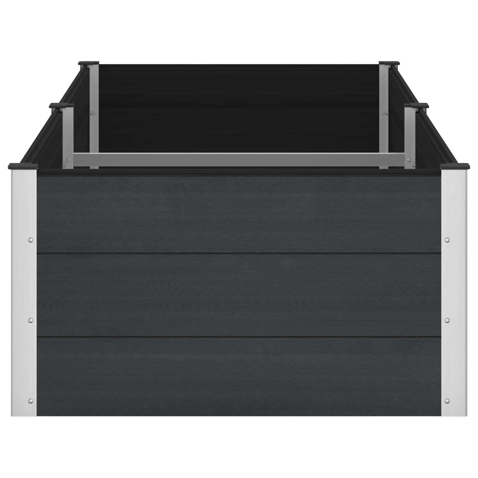 Povišena vrtna gredica Crna 250 x 100 x 54 cm