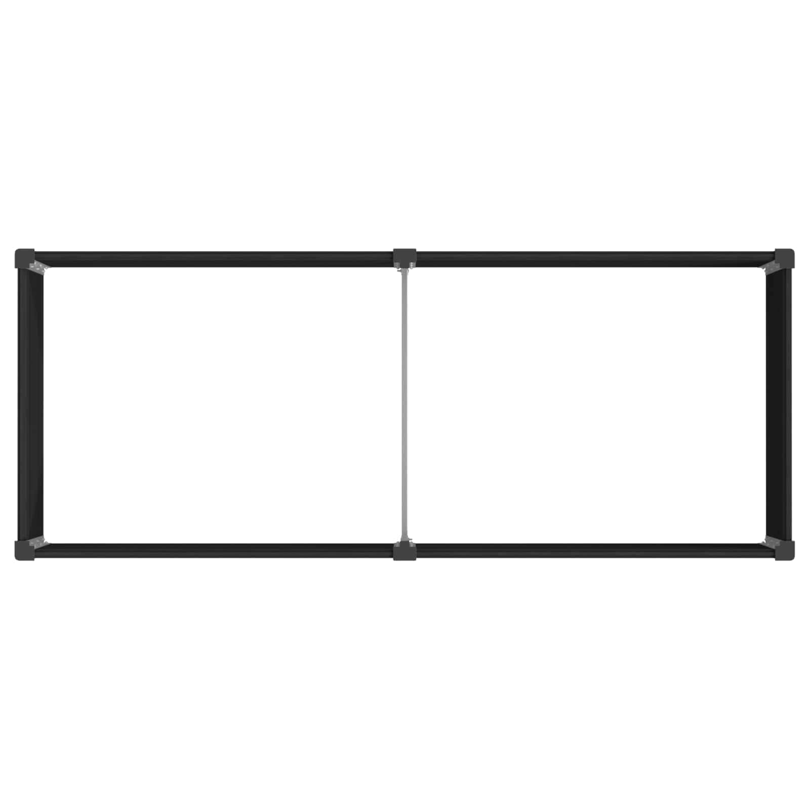 Povišena vrtna gredica Crna 250 x 100 x 54 cm