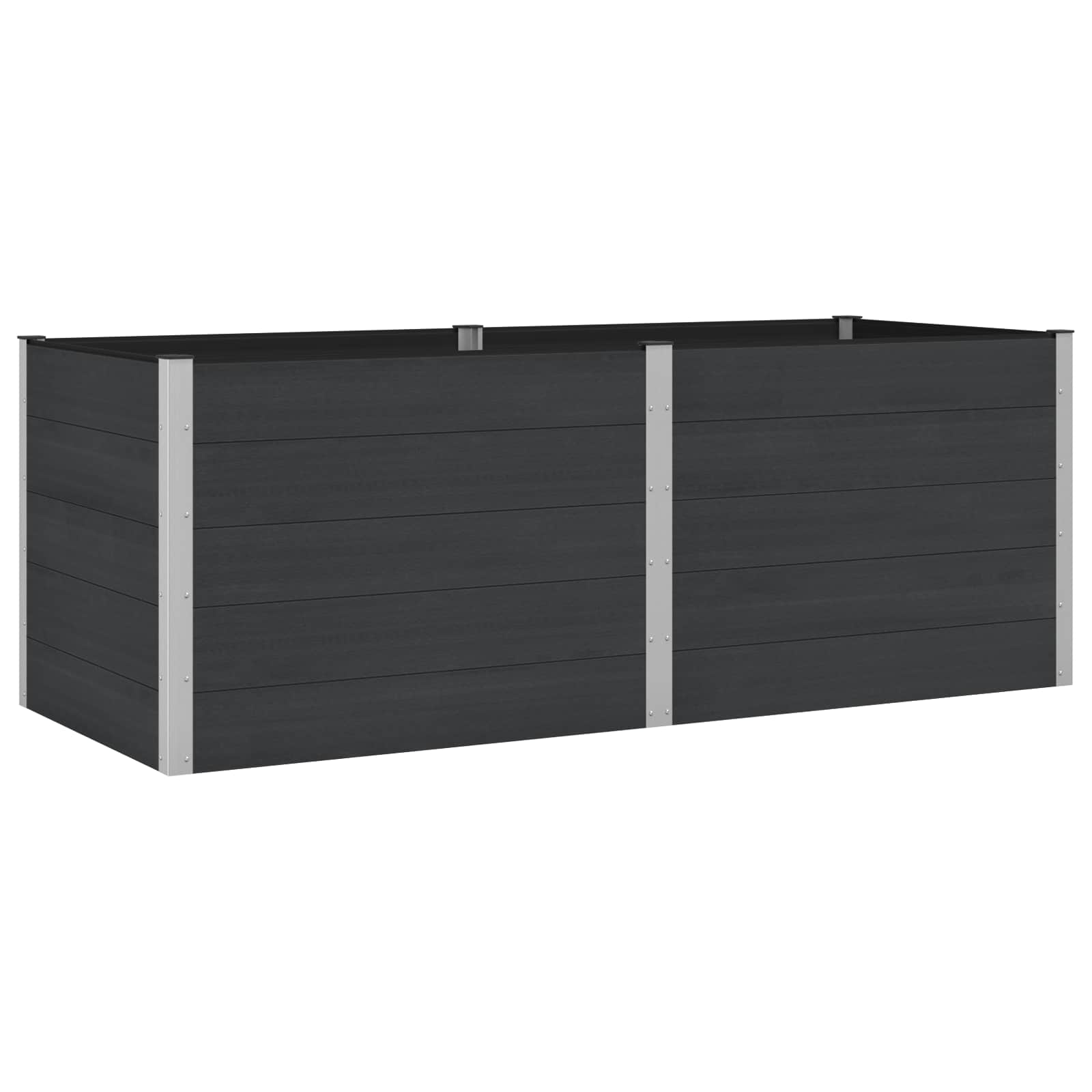 Povišena vrtna gredica Crna 250 x 100 x 91 cm