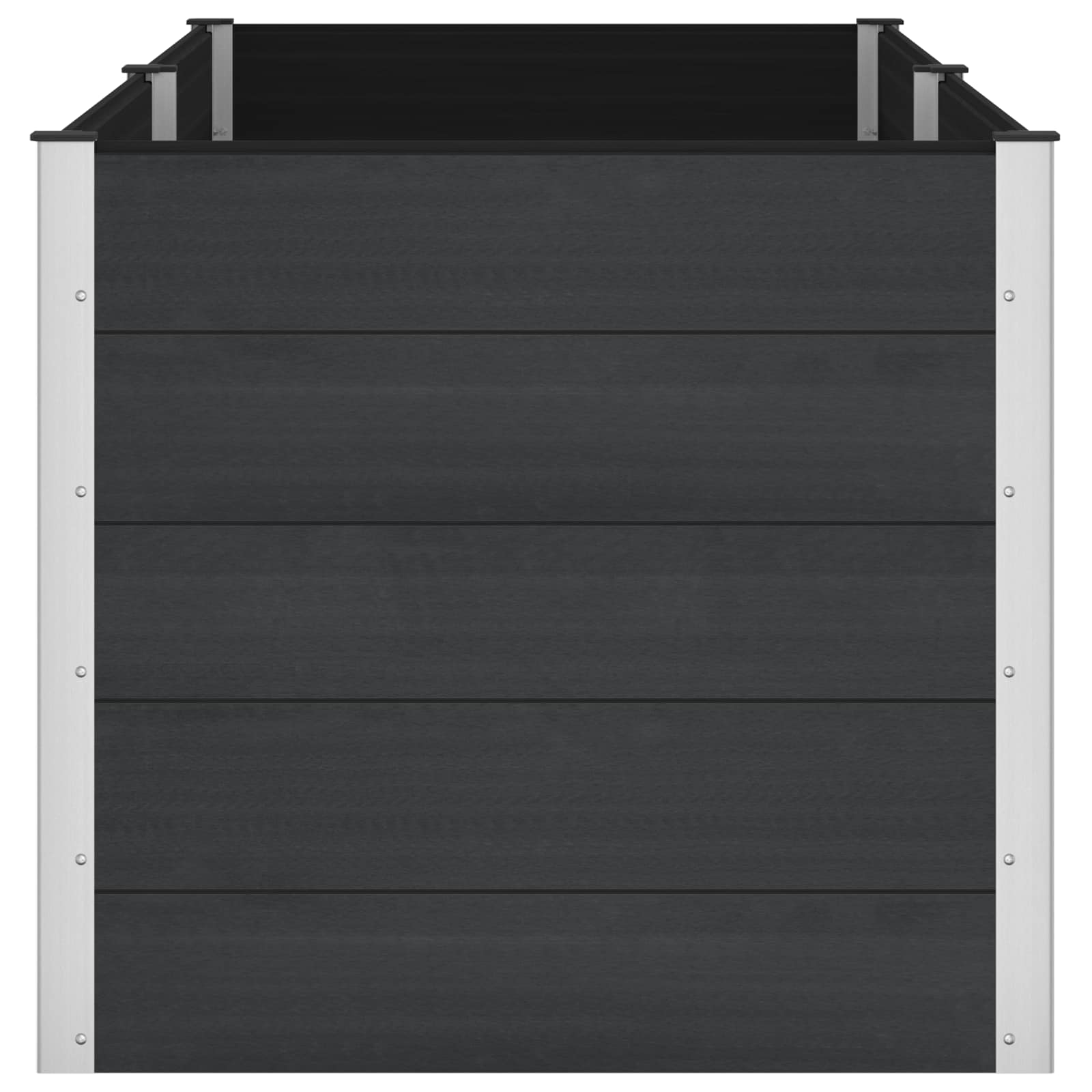 Povišena vrtna gredica Crna 250 x 100 x 91 cm