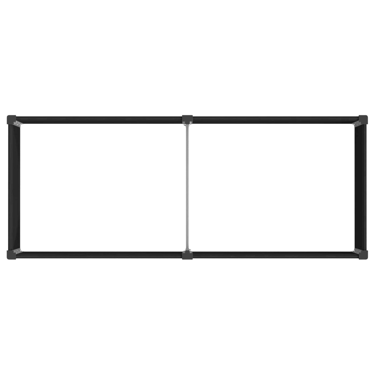 Povišena vrtna gredica Crna 250 x 100 x 91 cm