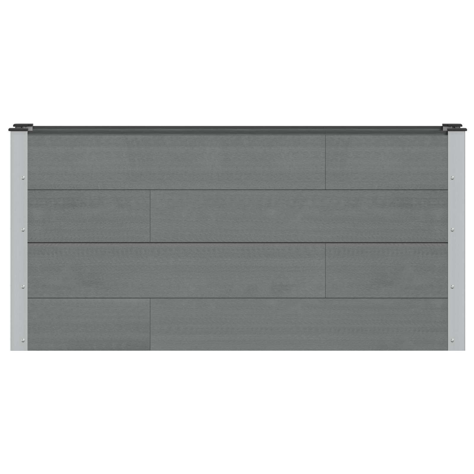 Povišena vrtna gredica Siva 150 x 30 x 72 cm