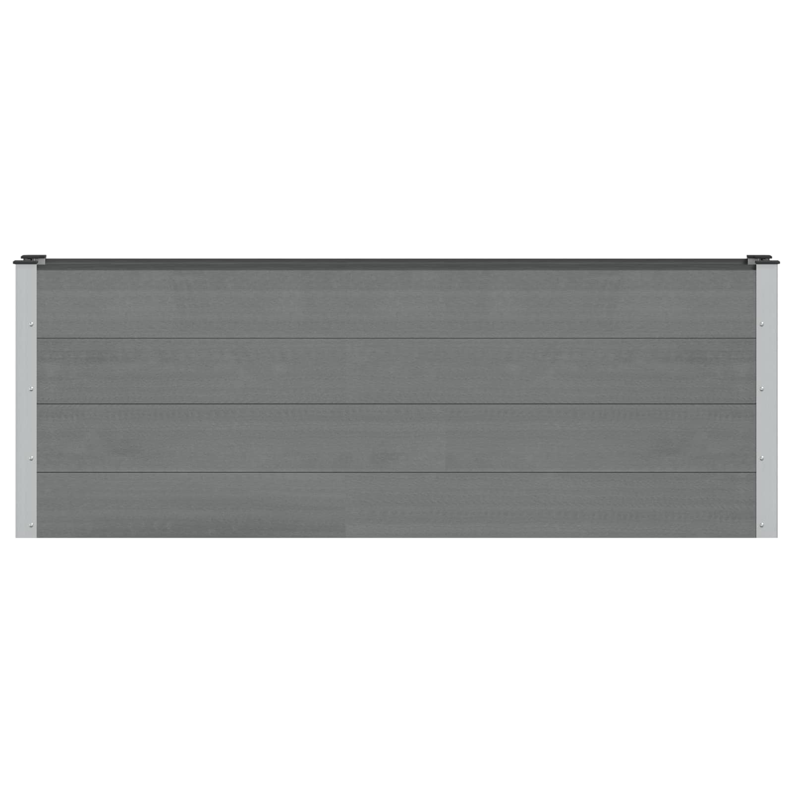 Povišena vrtna gredica Siva 200 x 30 x 72 cm WPC i aluminij