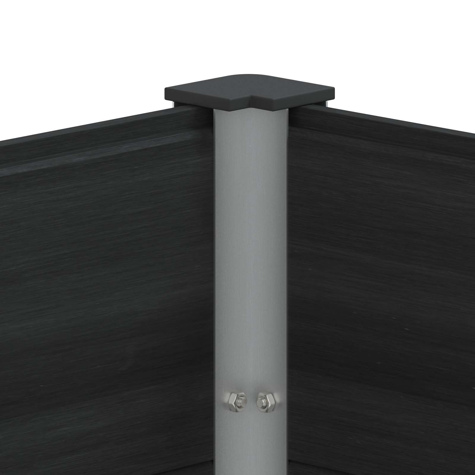 Povišena vrtna gredica Crna 100 x 30 x 72 cm