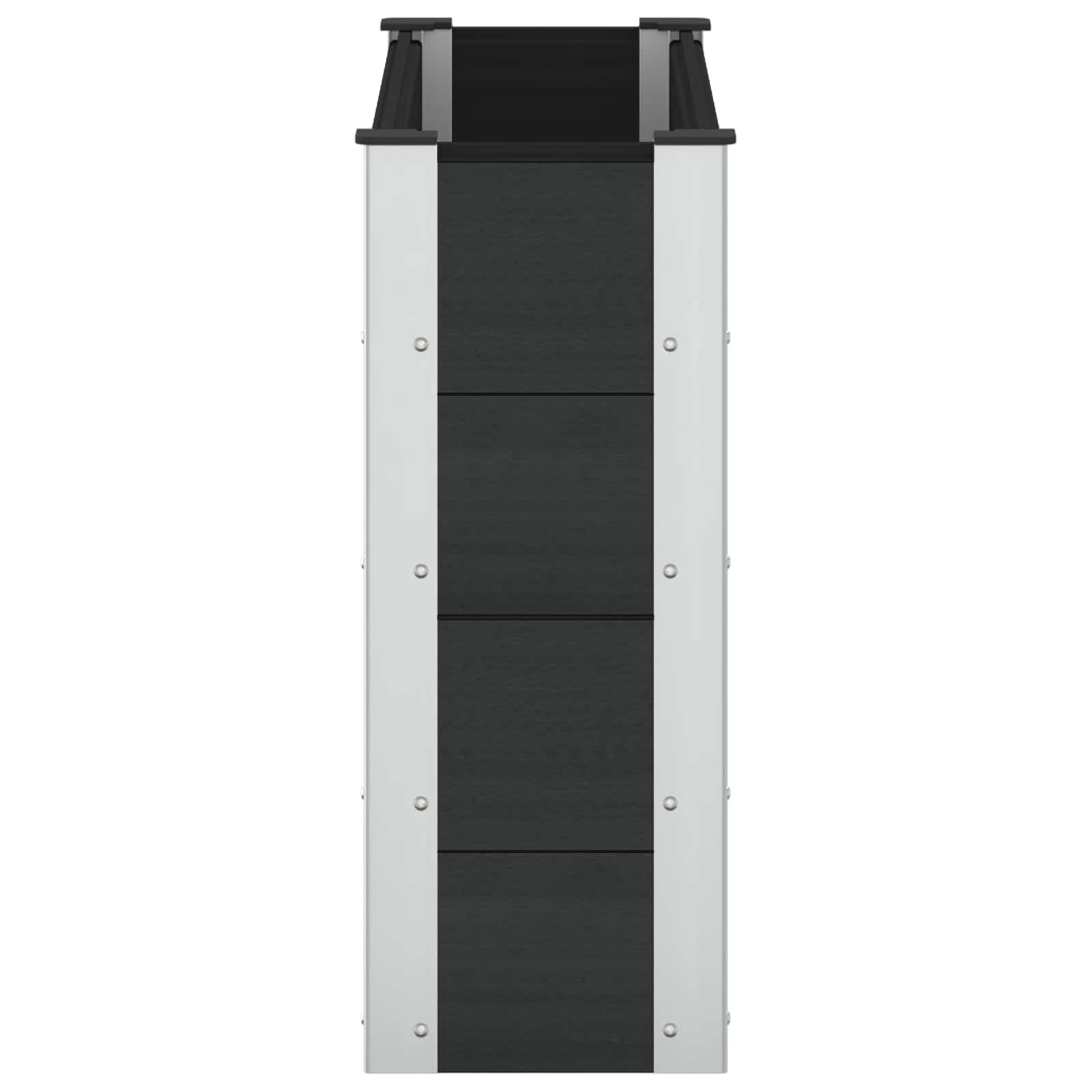 Povišena vrtna gredica Crna 100 x 30 x 72 cm