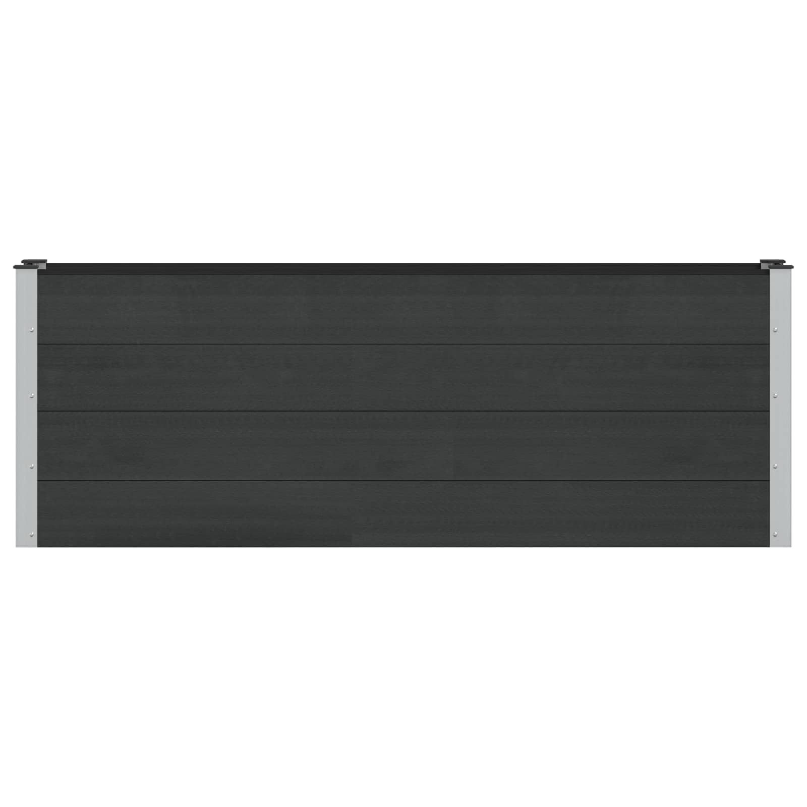 Povišena vrtna gredica Crna 200 x 30 x 72 cm WPC i aluminij