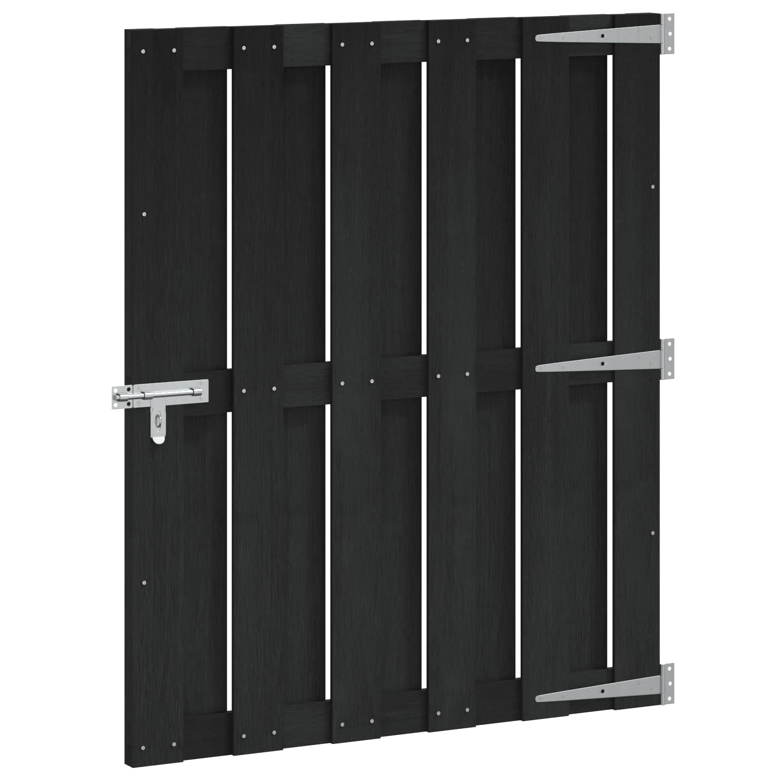 Vrtna vrata 100 x 112 cm WPC i aluminij Crna