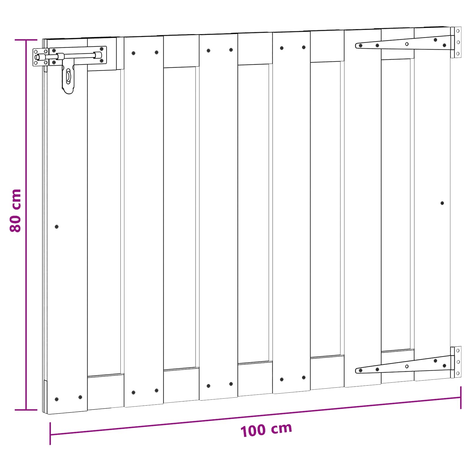 Vrtna vrata 100 x 80 cm WPC i aluminij Smeđa