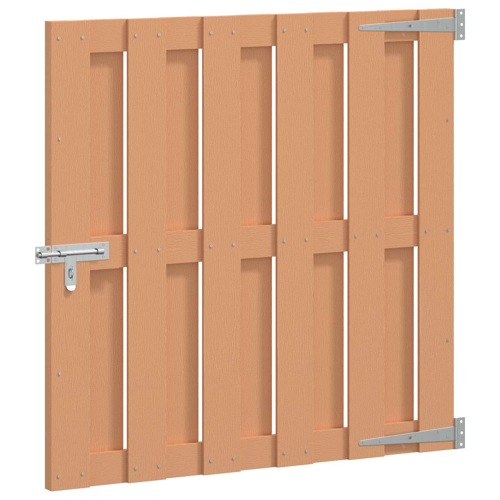 Vrtna vrata 100 x 100 cm WPC i aluminij Smeđa