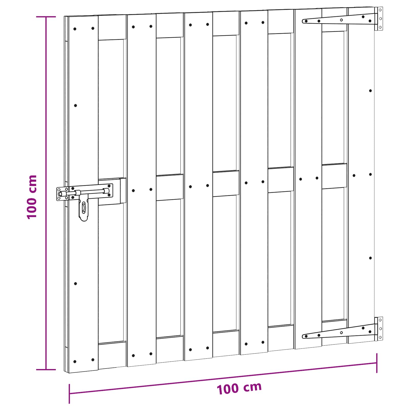 Vrtna vrata 100 x 100 cm WPC i aluminij Smeđa