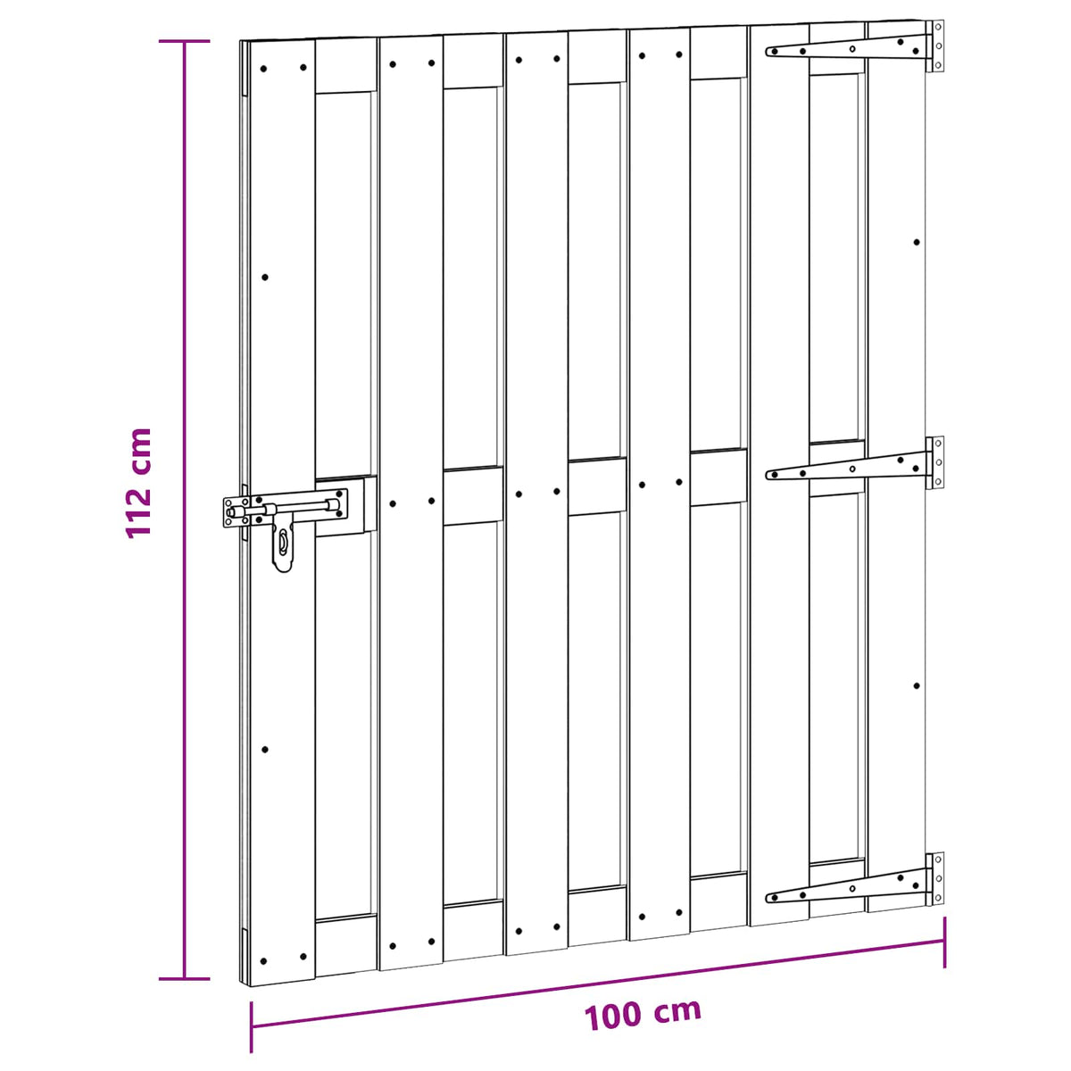 Vrtna vrata 100 x 112 cm WPC i aluminij Smeđa