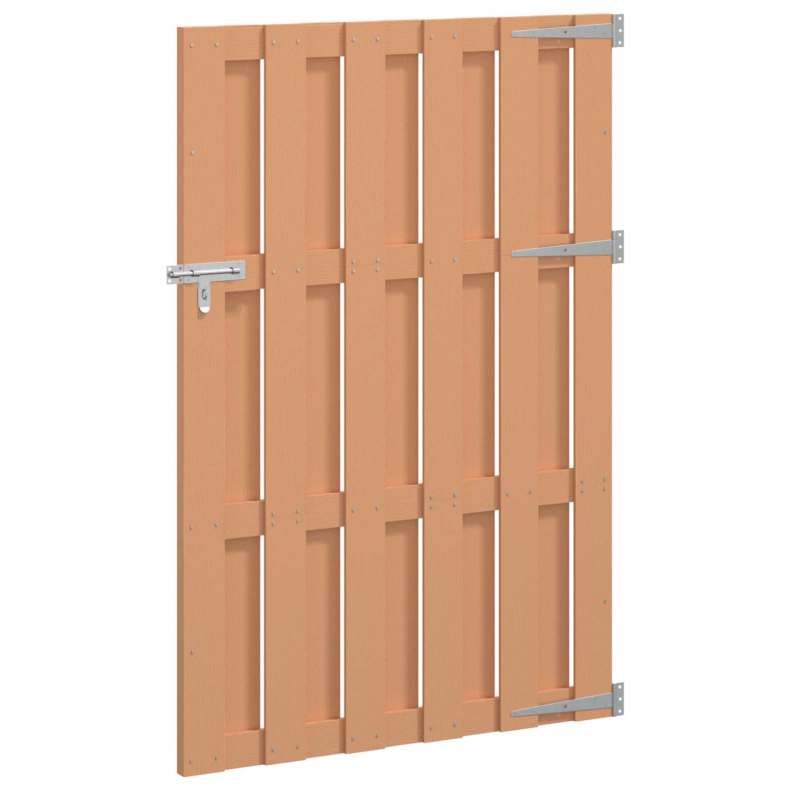 Vrtna vrata 100 x 150 cm WPC i aluminij Smeđa