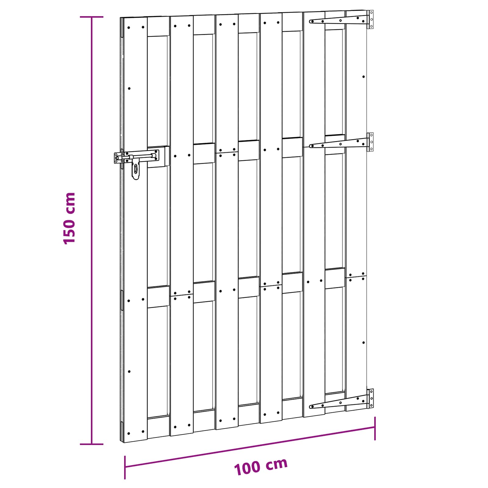 Vrtna vrata 100 x 150 cm WPC i aluminij Smeđa