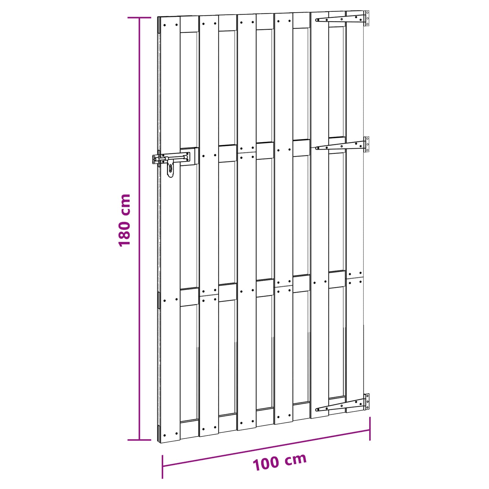 Vrtna vrata 100 x 180 cm WPC i aluminij Smeđa