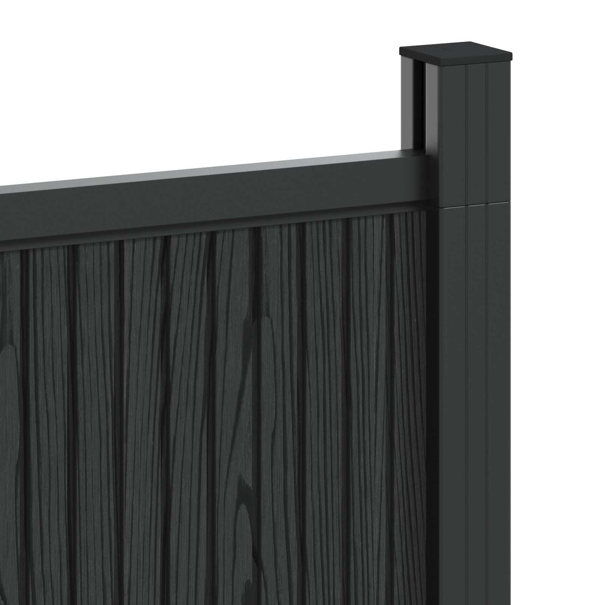 Panel ograde WPC i aluminij Crna