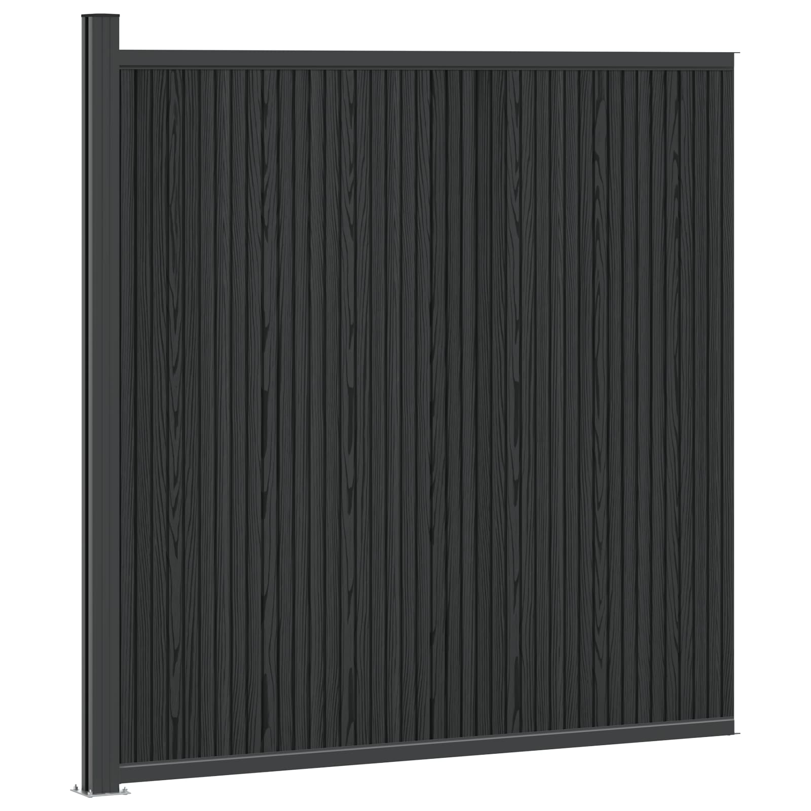 Panel ograde WPC i aluminij Crna