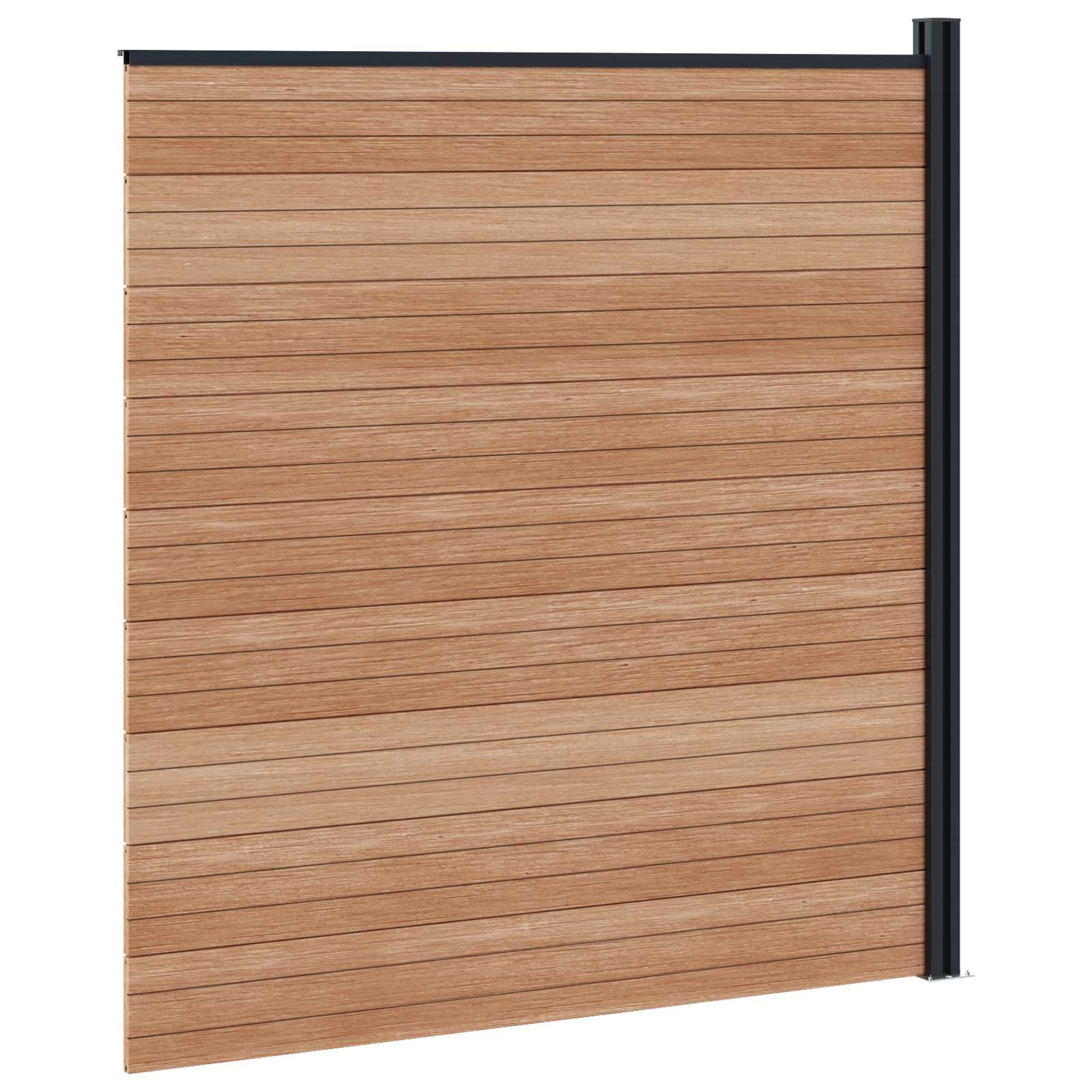 Panel ograde WPC i aluminij Smeđa