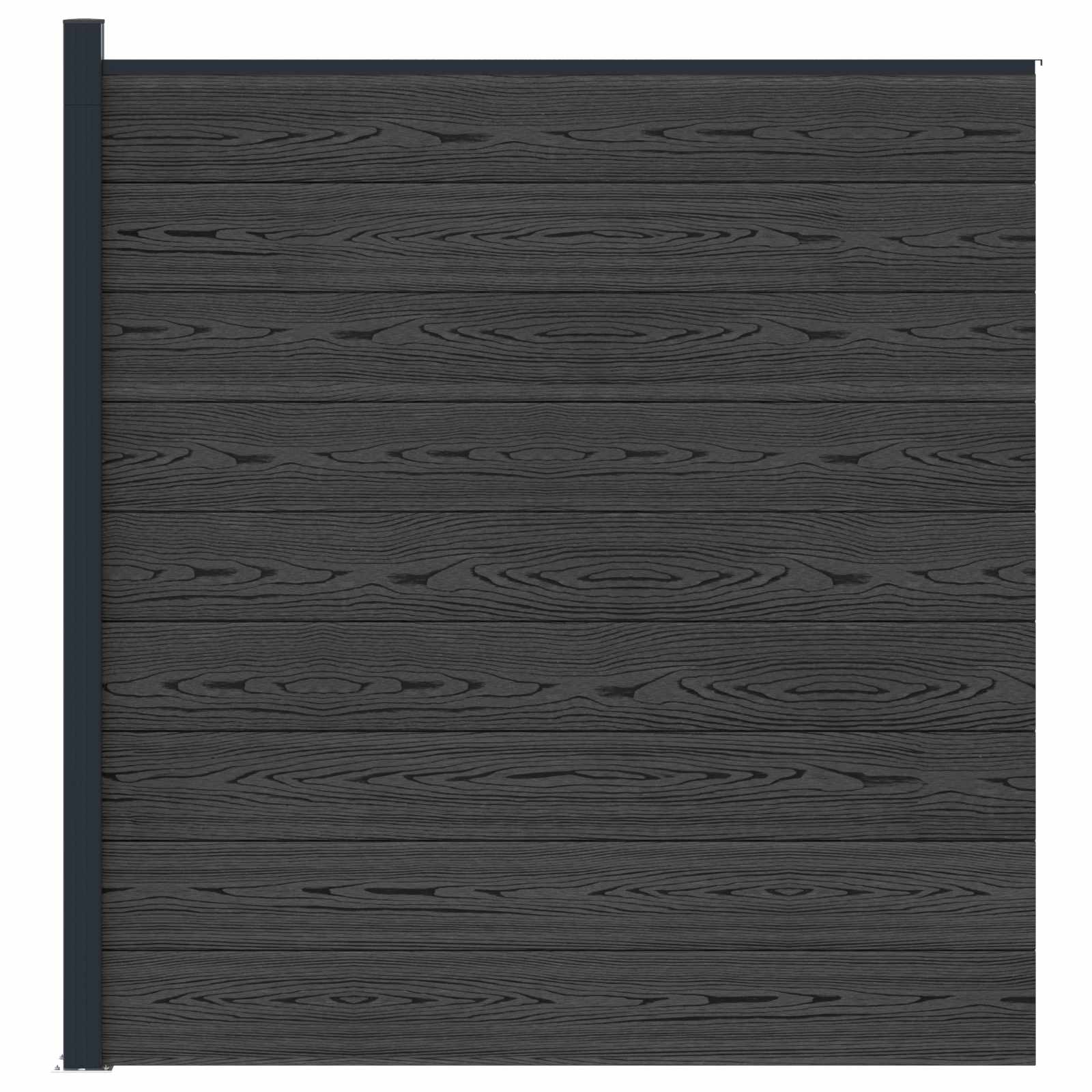 Panel ograde WPC i aluminij Crna