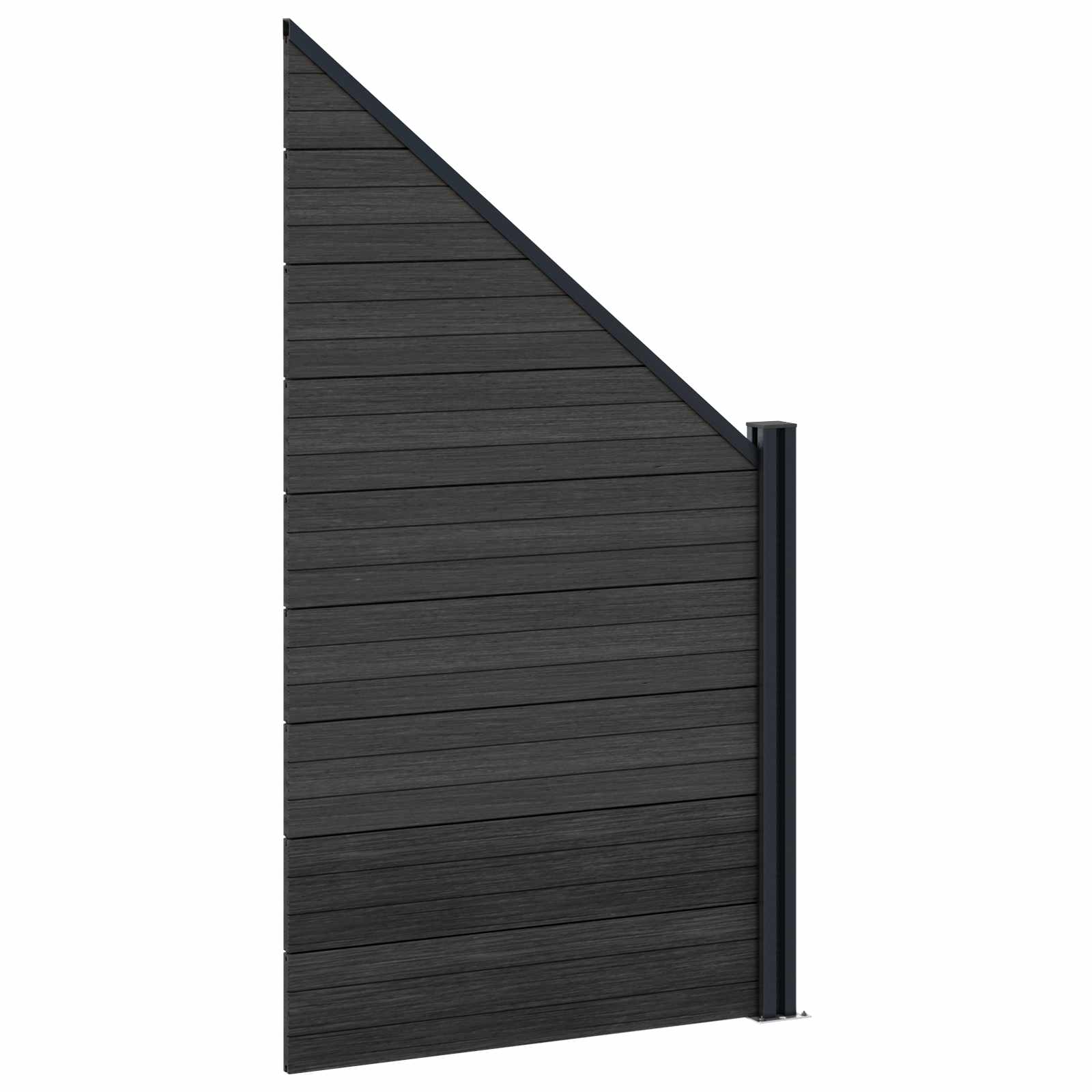 Panel ograde WPC i aluminij Crna