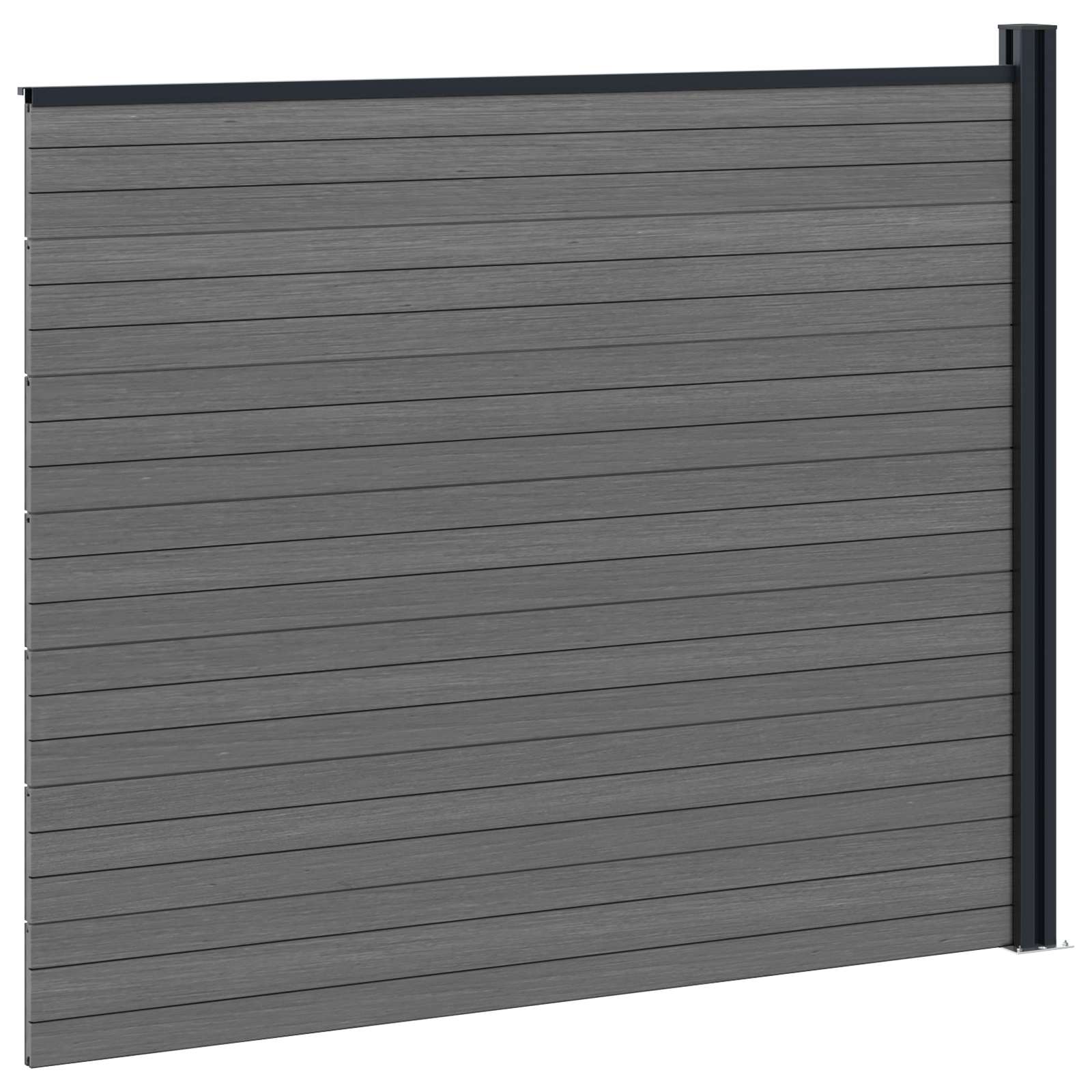 Panel ograde WPC i aluminij Siva