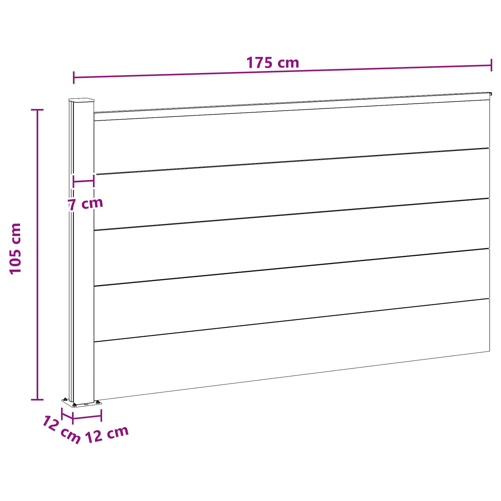 Panel ograde WPC i aluminij Smeđa