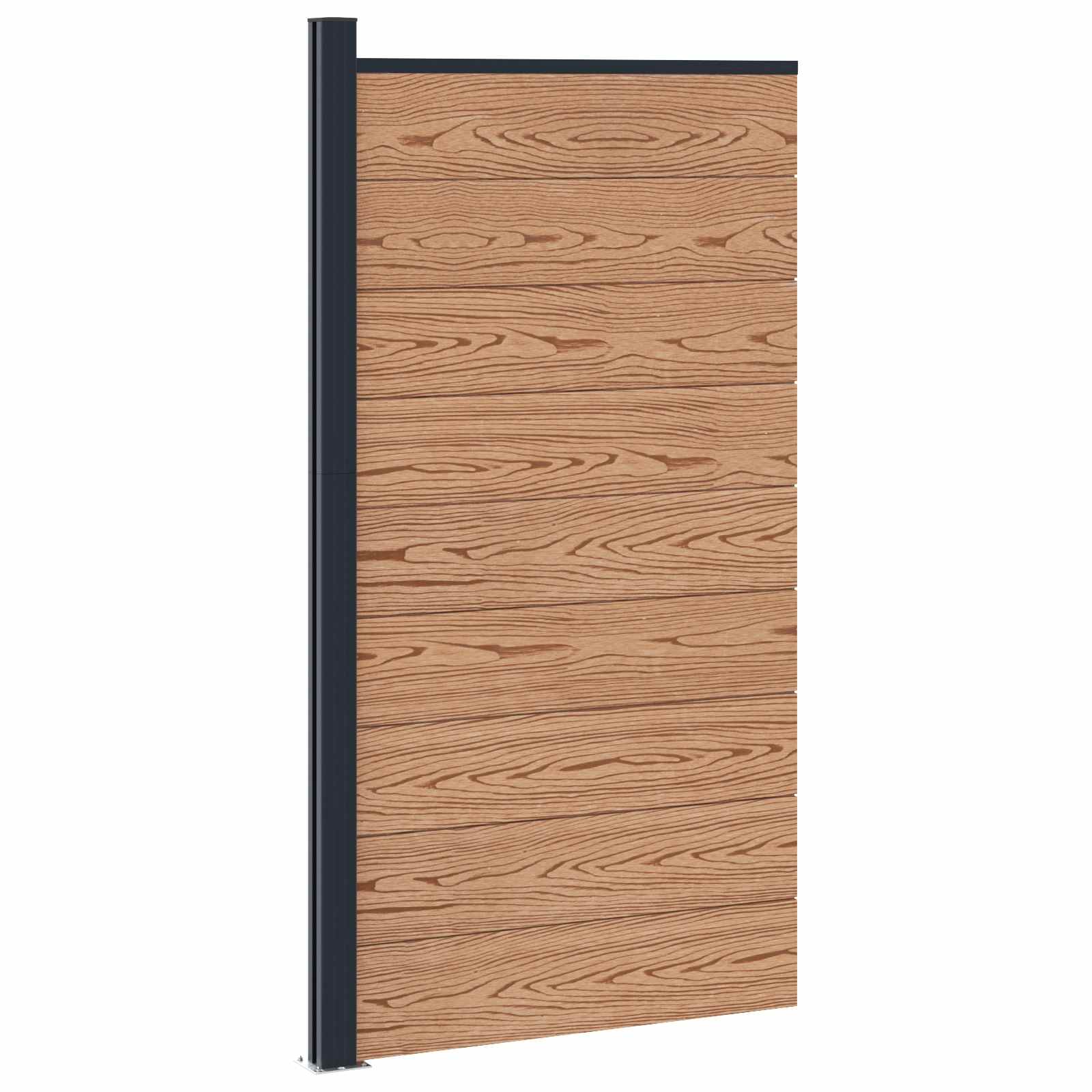 Panel ograde WPC i aluminij Smeđa
