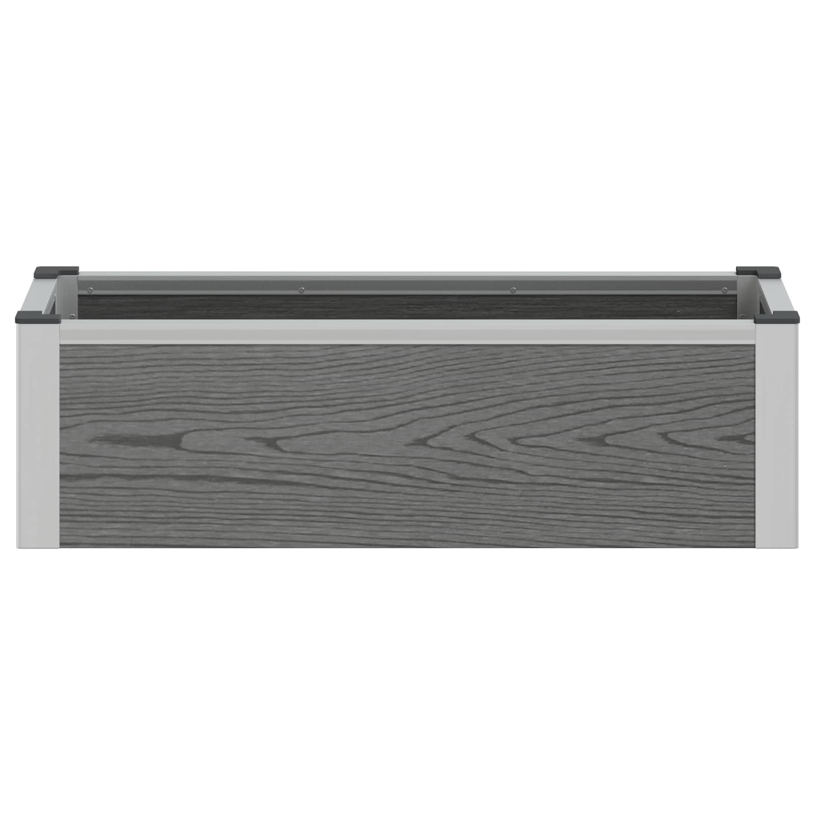 Povišena vrtna gredica Siva 75 x 30 x 22 cm WPC i aluminij