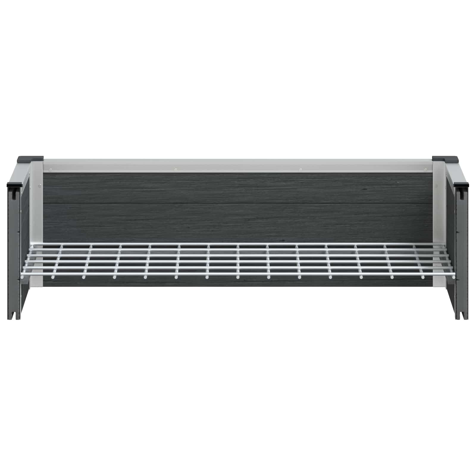 Povišena vrtna gredica Siva 75 x 30 x 22 cm WPC i aluminij