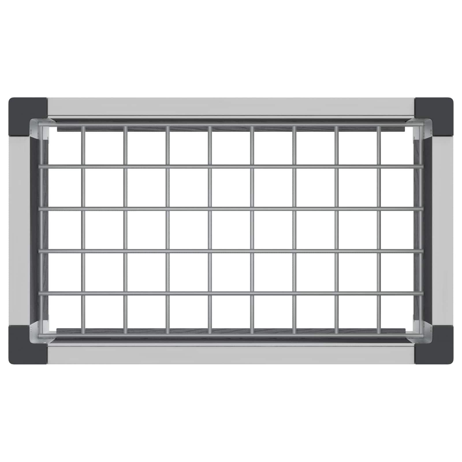 Povišena vrtna gredica Siva 50 x 30 x 22 cm WPC i aluminij