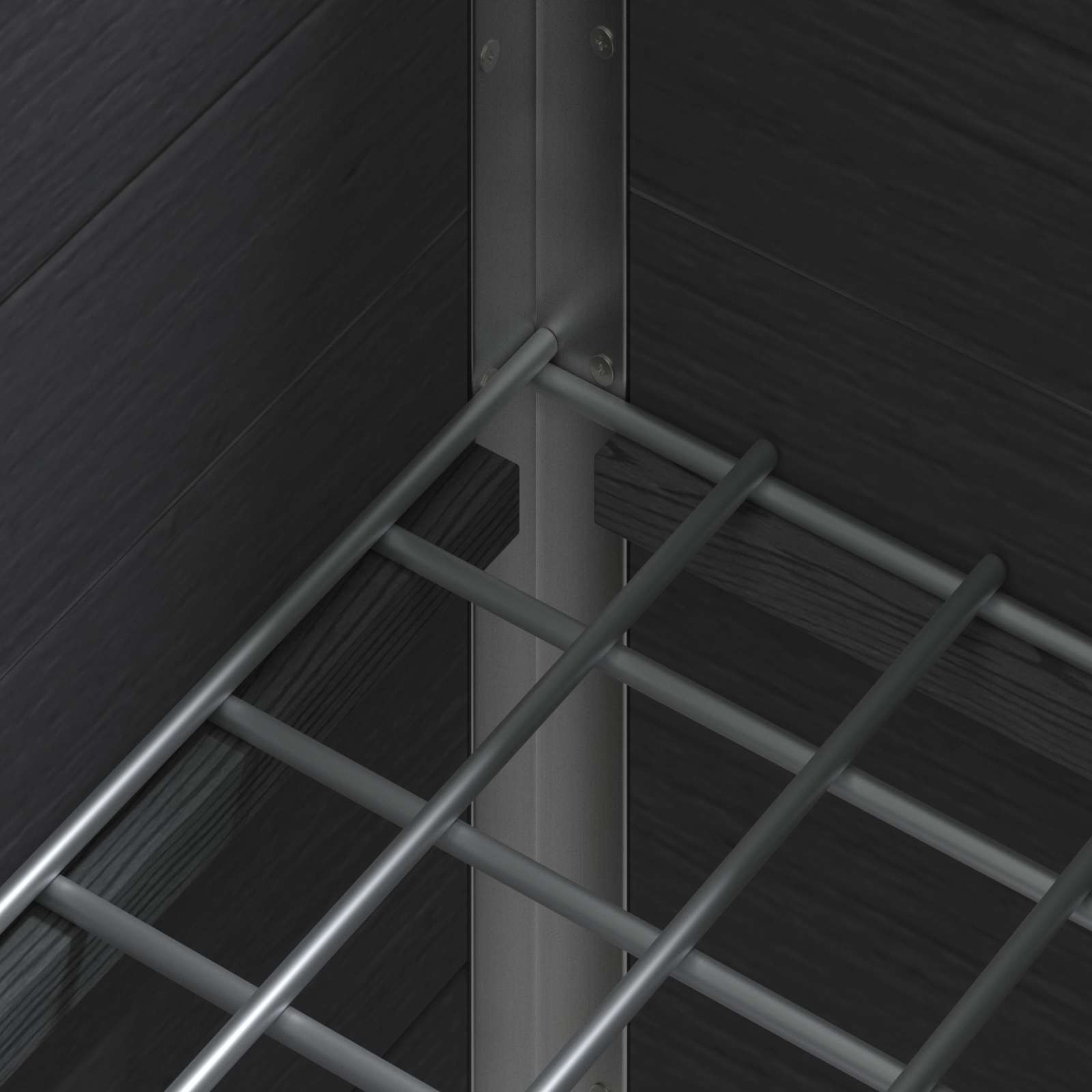 Povišena vrtna gredica Siva 75 x 30 x 22 cm WPC i aluminij