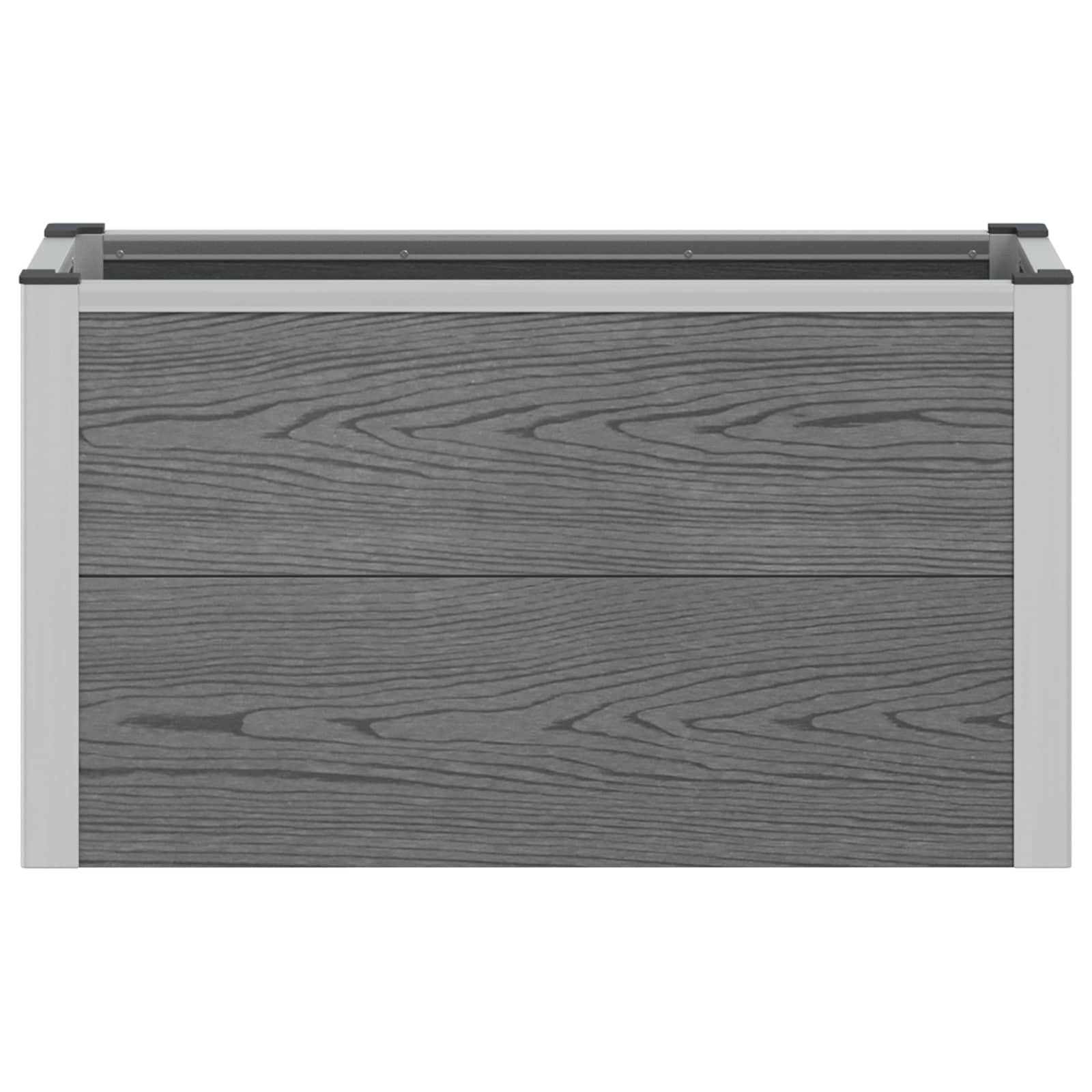 Povišena vrtna gredica Siva 75 x 30 x 22 cm WPC i aluminij