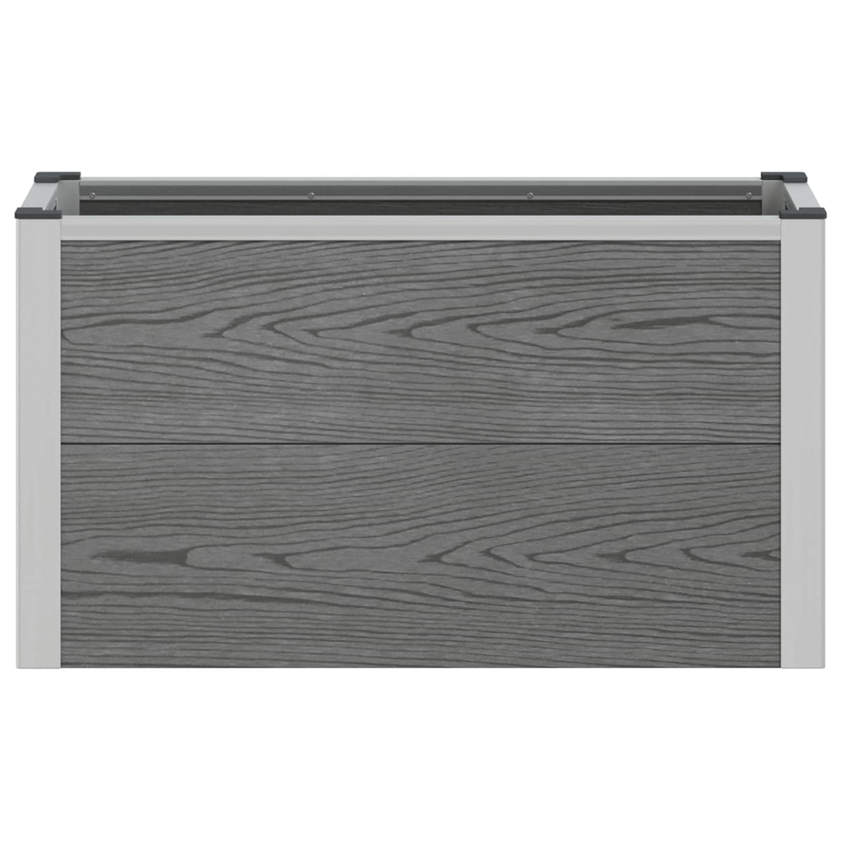Povišena vrtna gredica Siva 75 x 30 x 42 cm WPC i aluminij