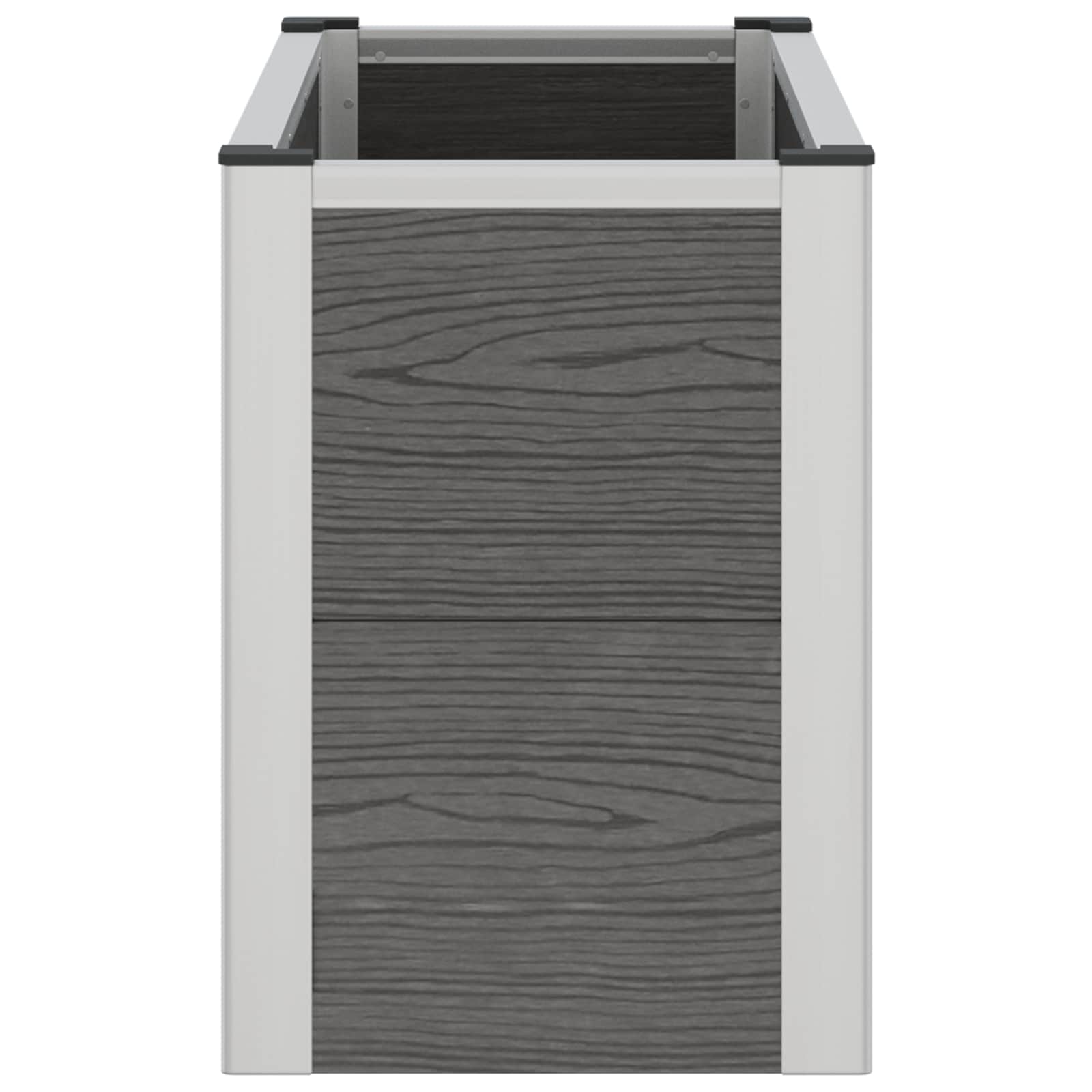 Povišena vrtna gredica Siva 75 x 30 x 22 cm WPC i aluminij