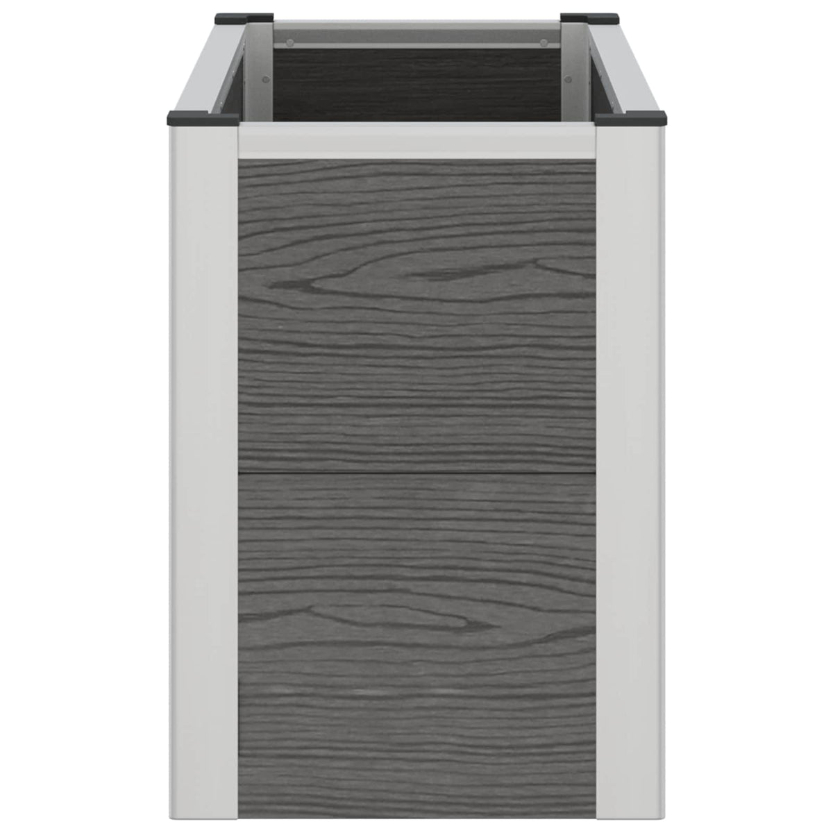 Povišena vrtna gredica Siva 75 x 30 x 42 cm WPC i aluminij