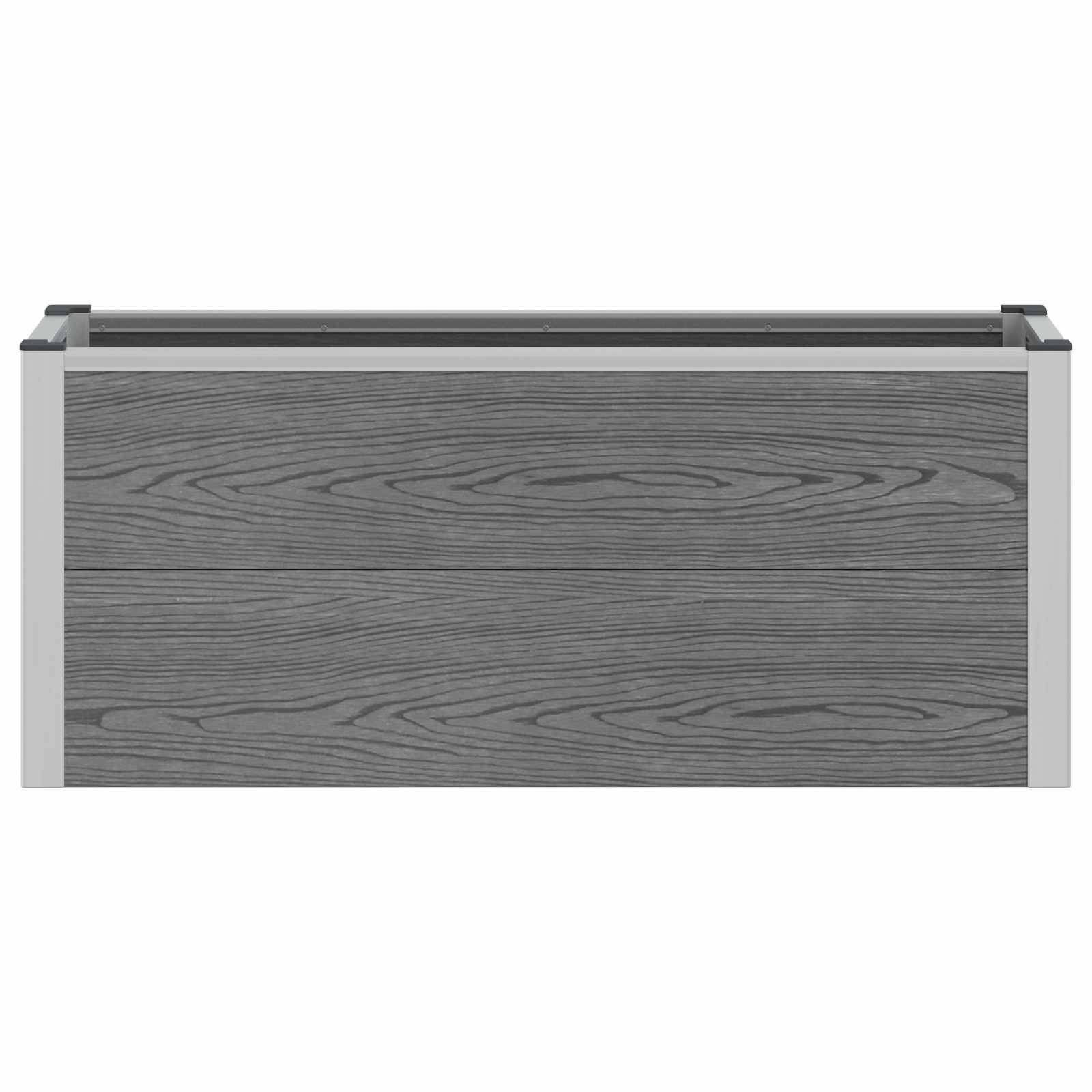 Povišena vrtna gredica Siva 100 x 30 x 42 cm WPC i aluminij