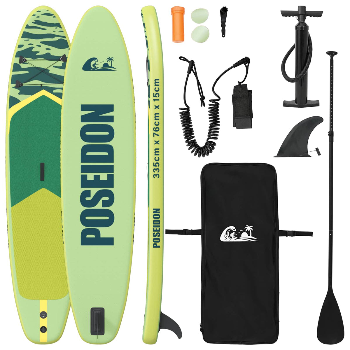 Inflatable Stand Up Paddle Board POSEIDON Zelena PVC