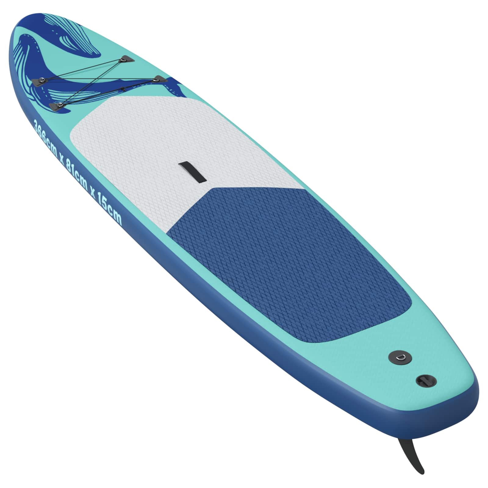 Naflopni SUP HYDROS 366 x 81 x 15 cm Tirkizna za