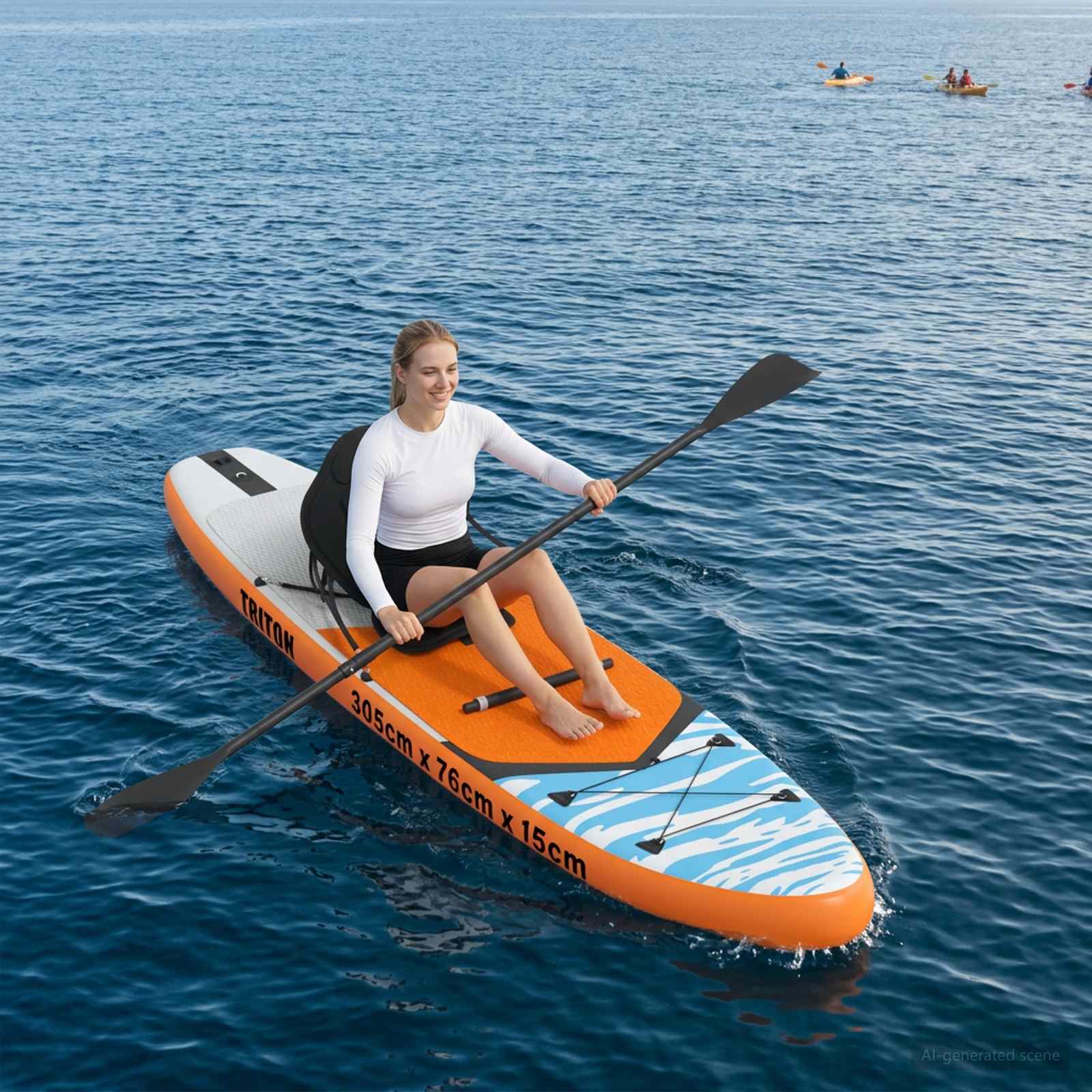 SUP Daska s Mjestom 2-u-1 TRITON 305 x 76 x 15 cm Plava za
