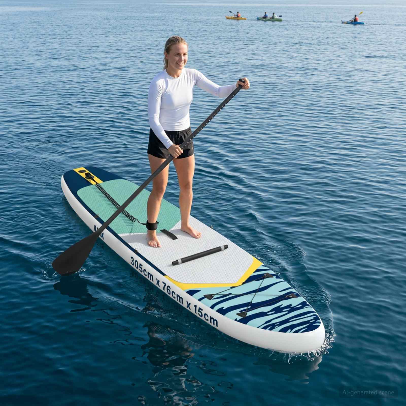SUP Daska s Mjestom 2-u-1 APEX 305 x 76 x 15 cm Plava za