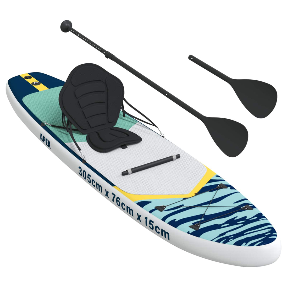 SUP Daska s Mjestom 2-u-1 APEX 305 x 76 x 15 cm Plava za