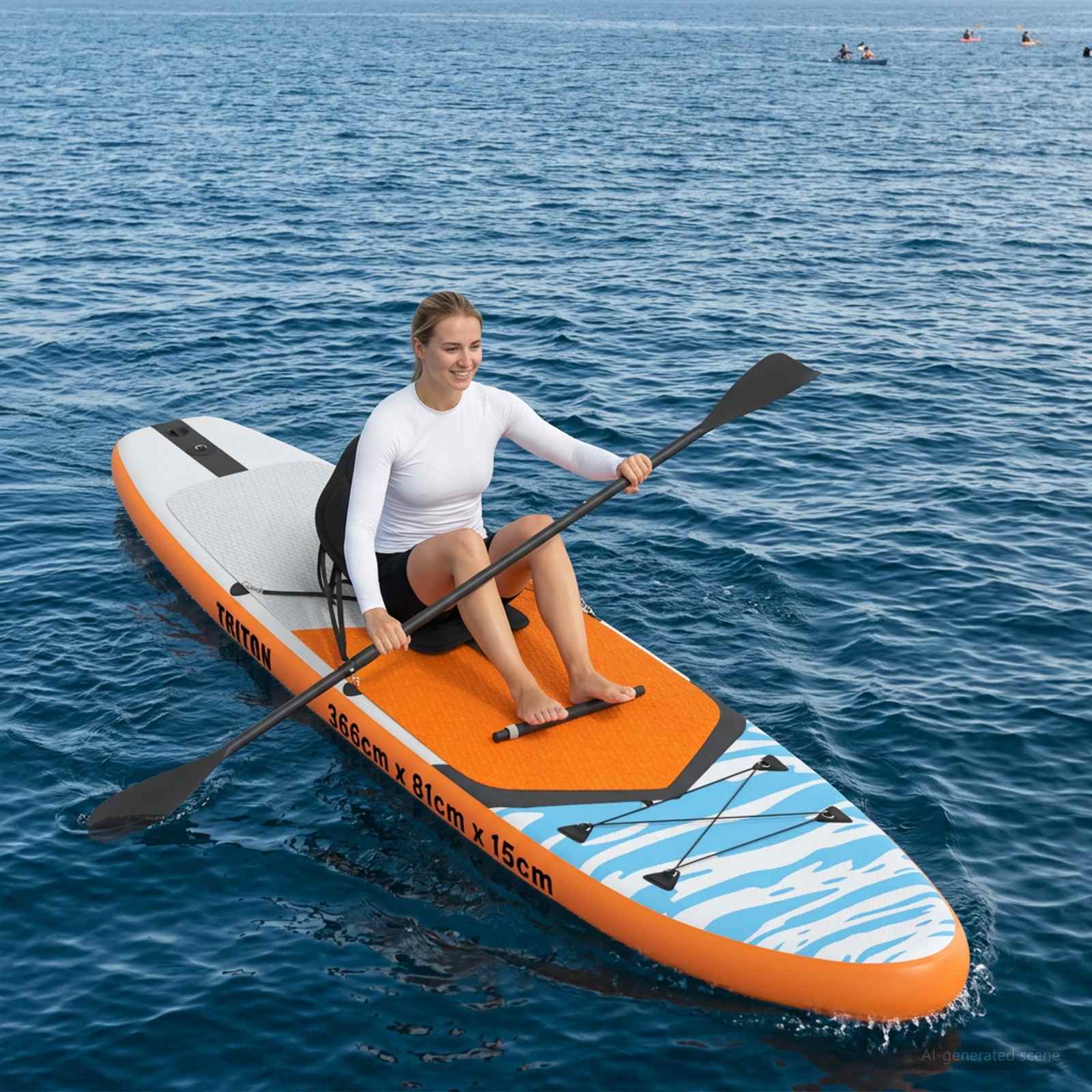 SUP Daska s Mjestom 2-u-1 TRITON 366 x 81 x 15 cm Plava za