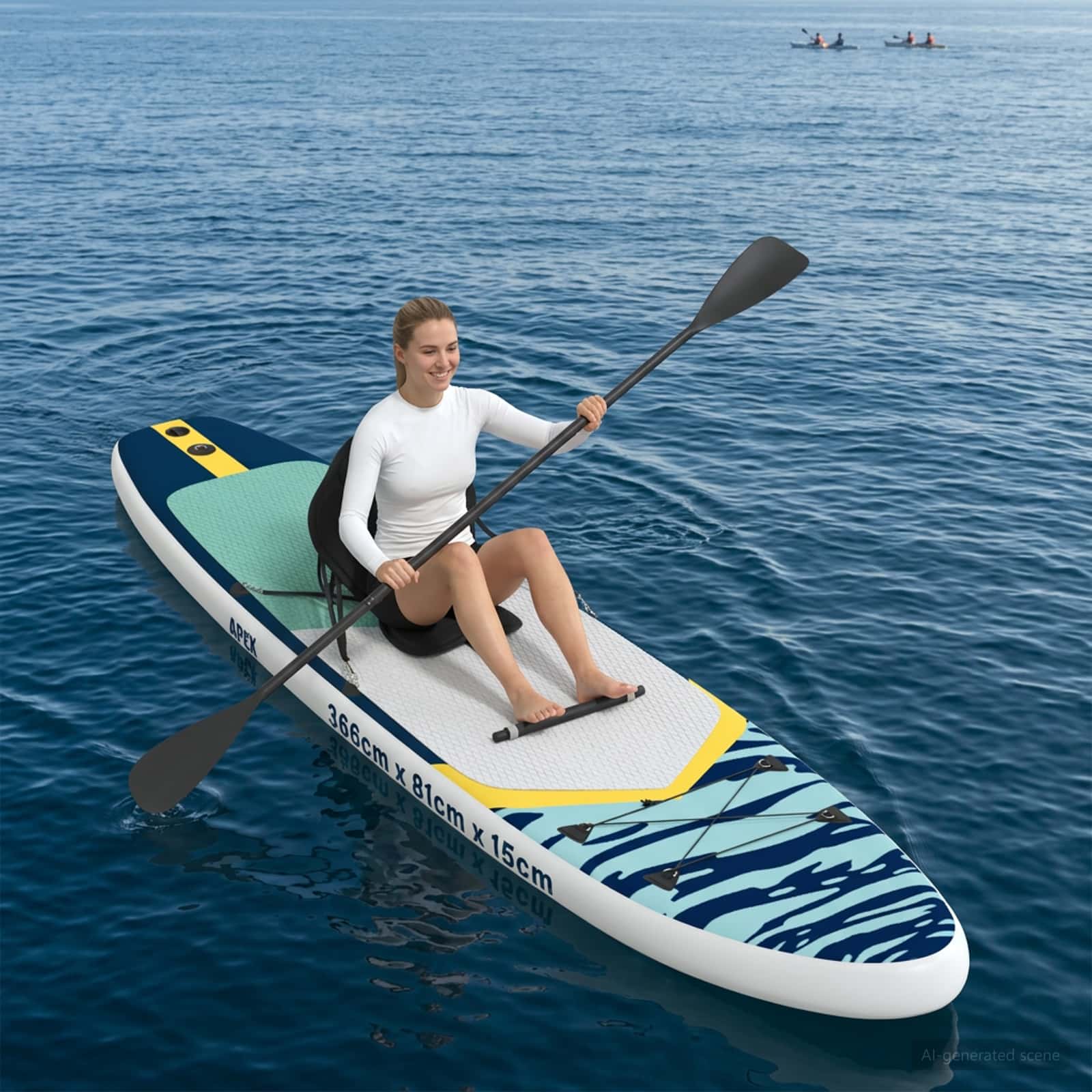 SUP Daska s Mjestom 2-u-1 APEX 366 x 81 x 15 cm Plava za