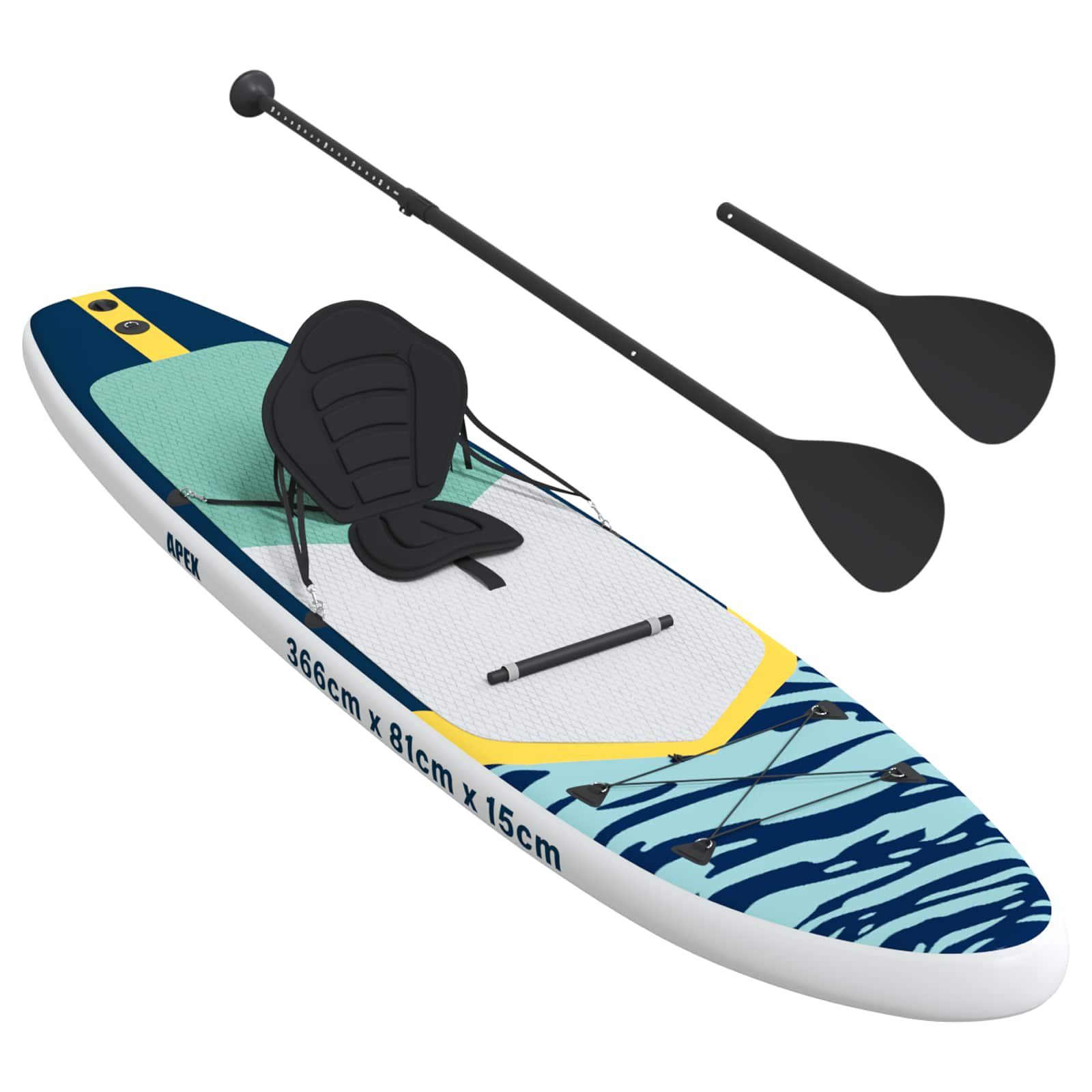 SUP Daska s Mjestom 2-u-1 APEX 366 x 81 x 15 cm Plava za