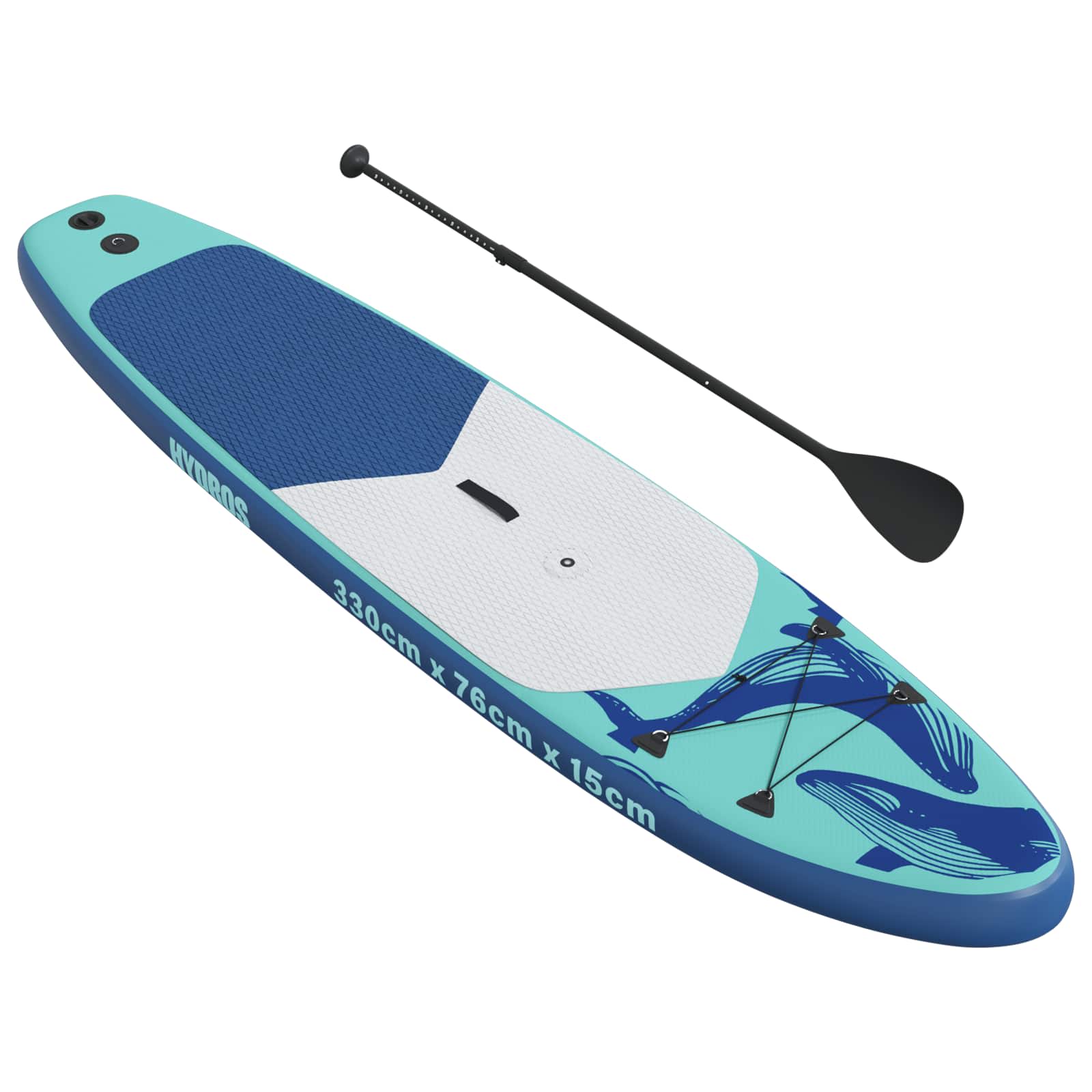 Naduvivi SUP s jedrom HYDROS 330 x 76 x 15 cm Tirkizna za