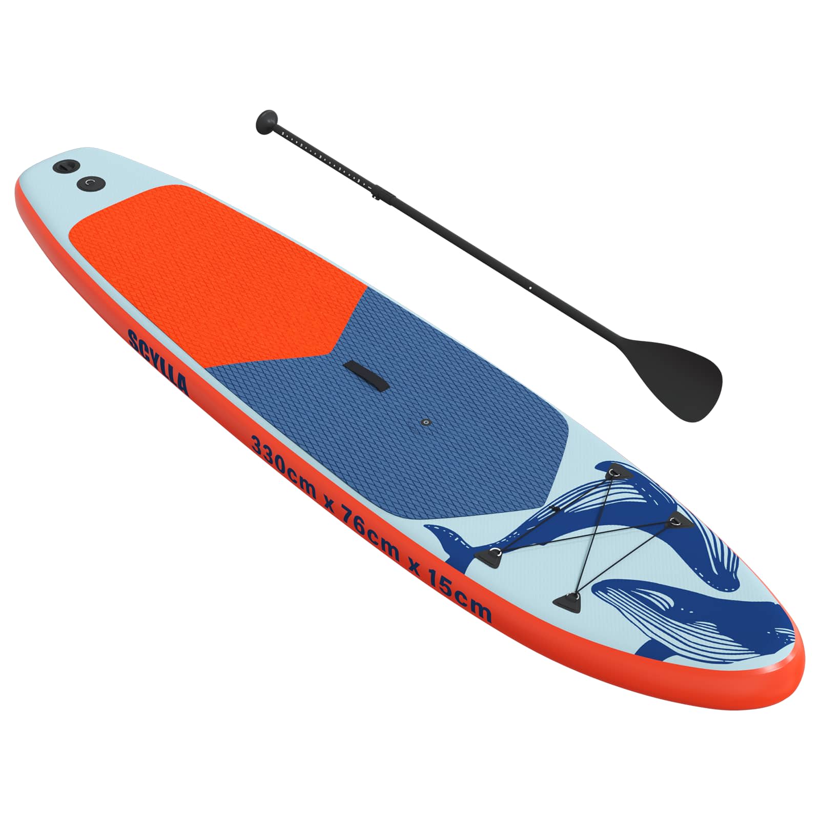 Naduvivi SUP s jedrom SCYLLA 330 x 76 x 15 cm Plava za