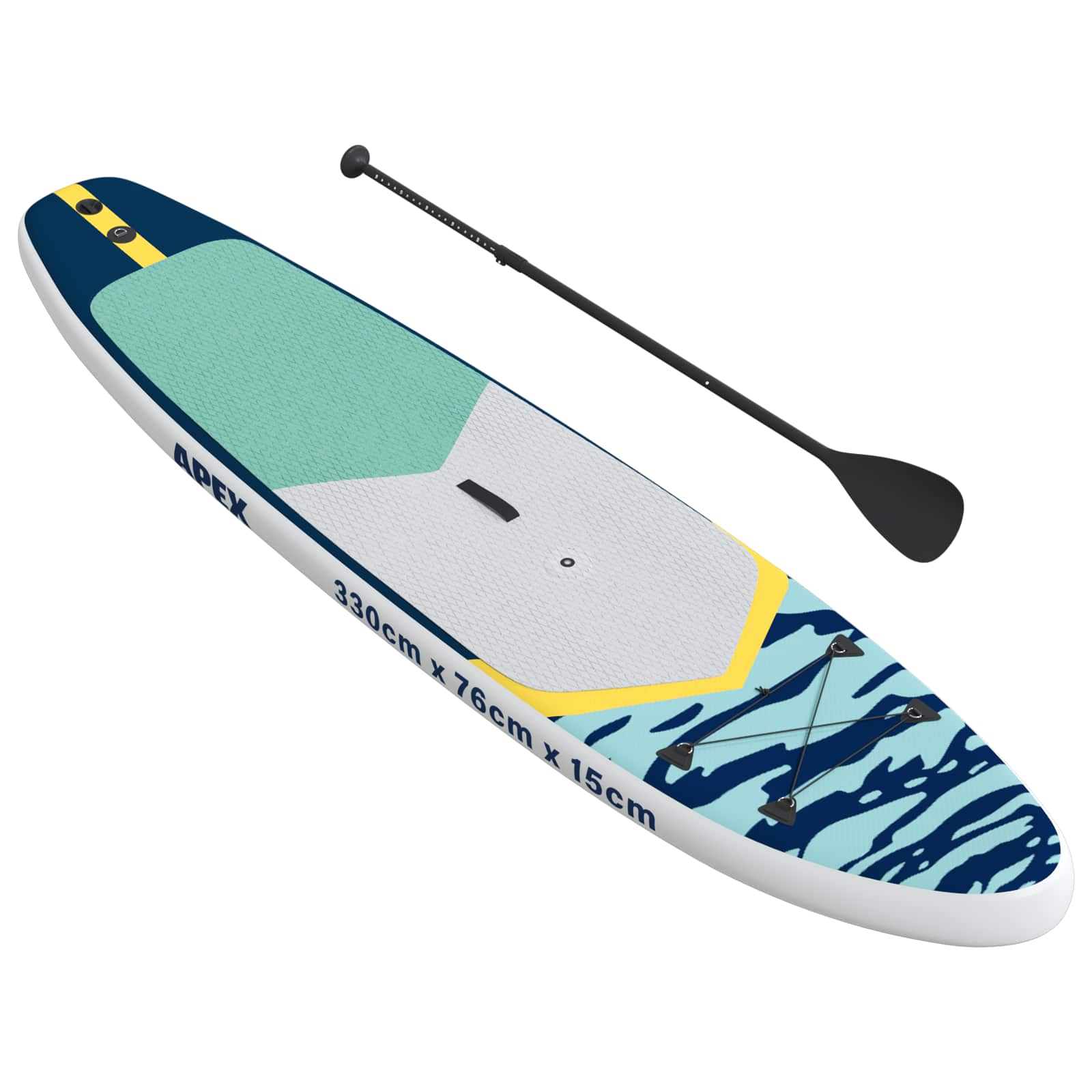 Naduvivi SUP s jedrom APEX 330 x 76 x 15 cm Plava za