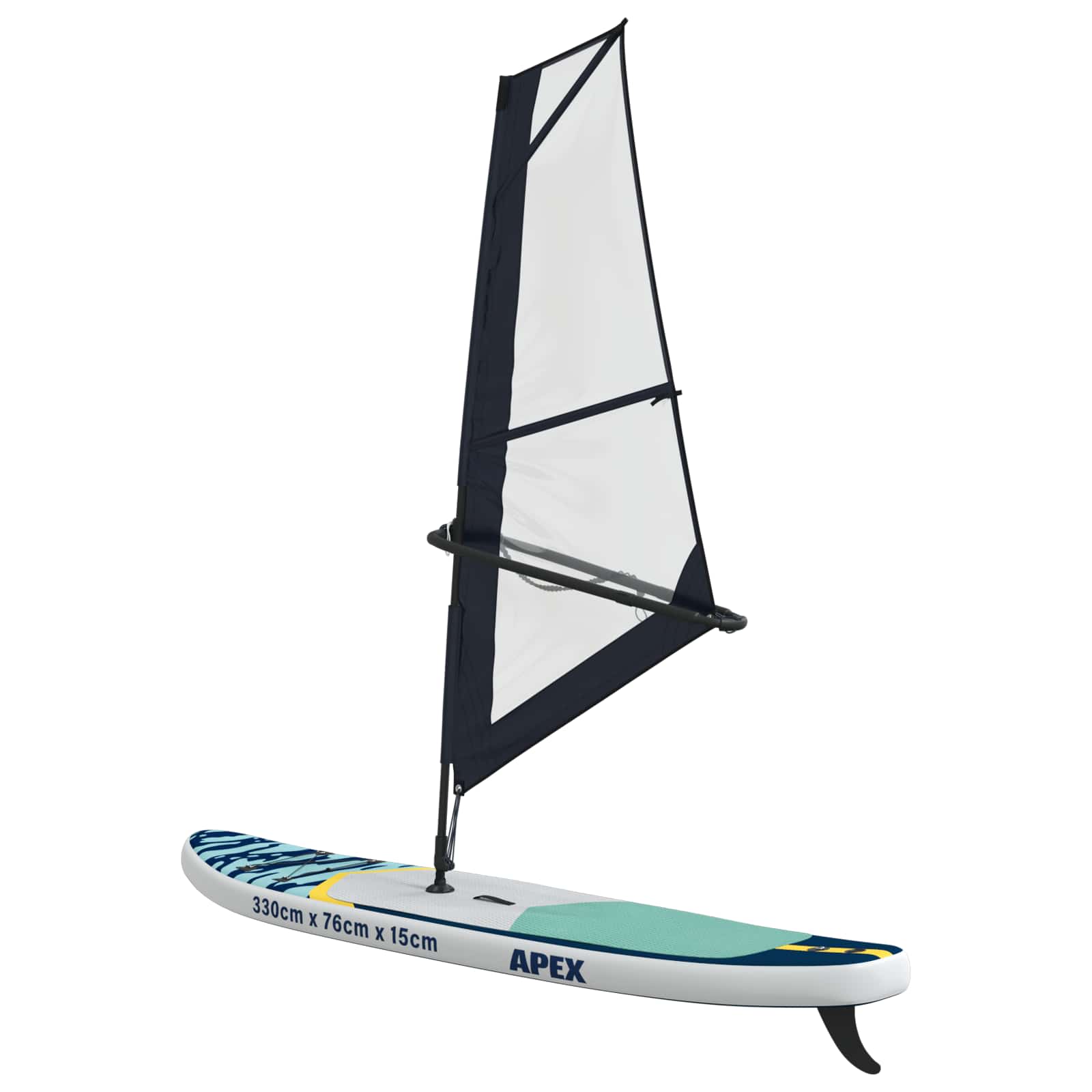 Naduvivi SUP s jedrom APEX 330 x 76 x 15 cm Plava za