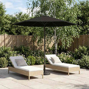 Vrtni suncobran 230 x 230 cm Poliester Pravokutni Crna