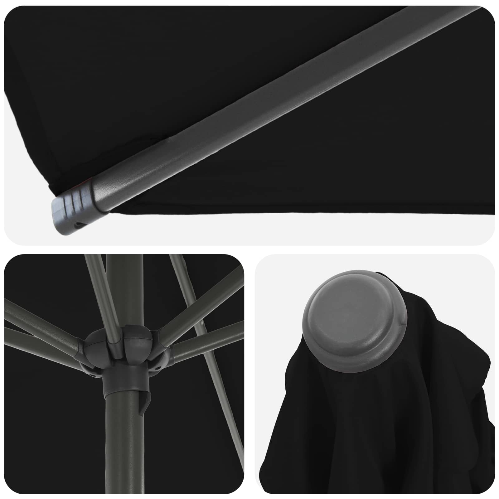 Vrtni Parasol s Podnožjem 230 x 230 cm Poliester Pravokutni
